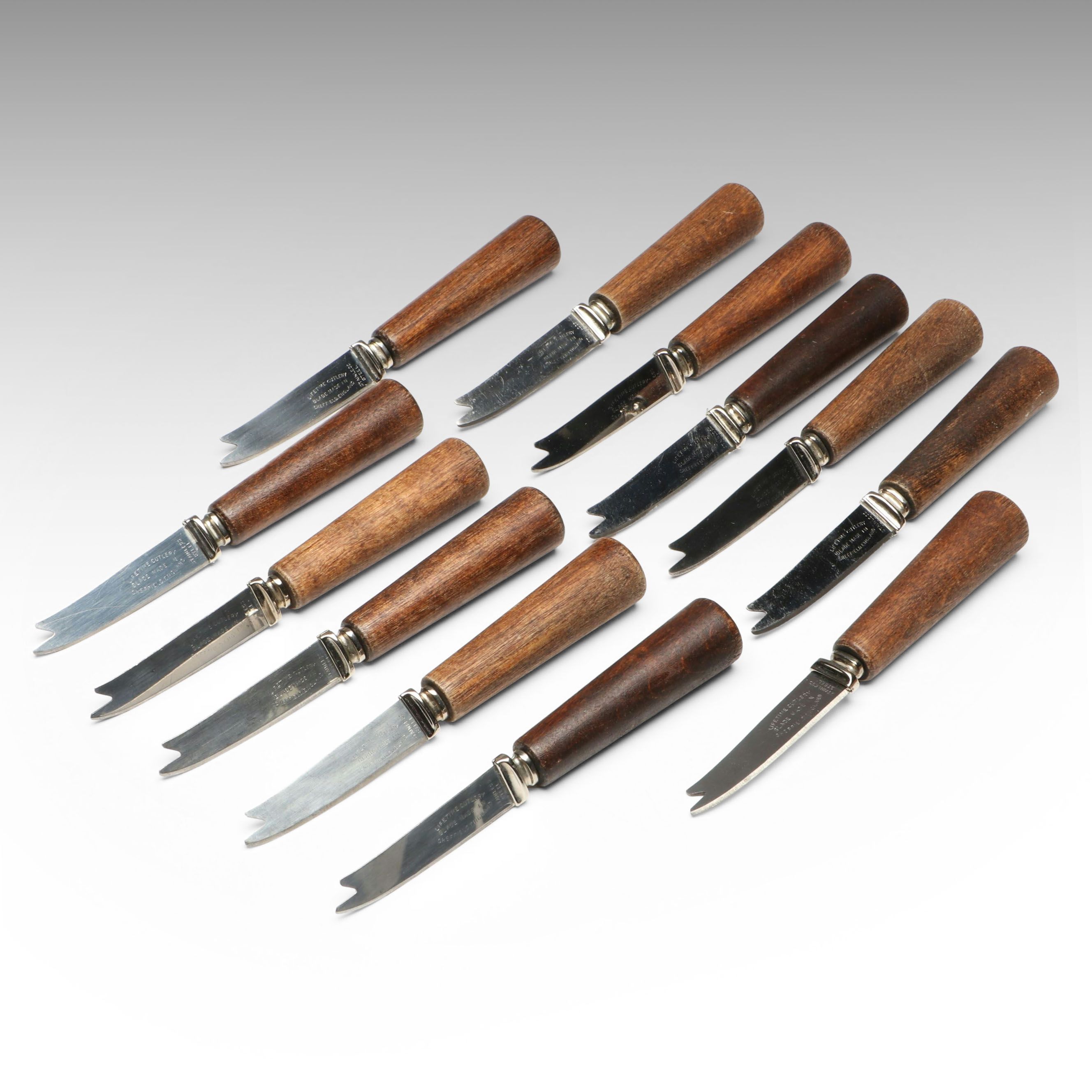 Lifetime Cutlery English Stainless and Wooden Handled Cheese Knives