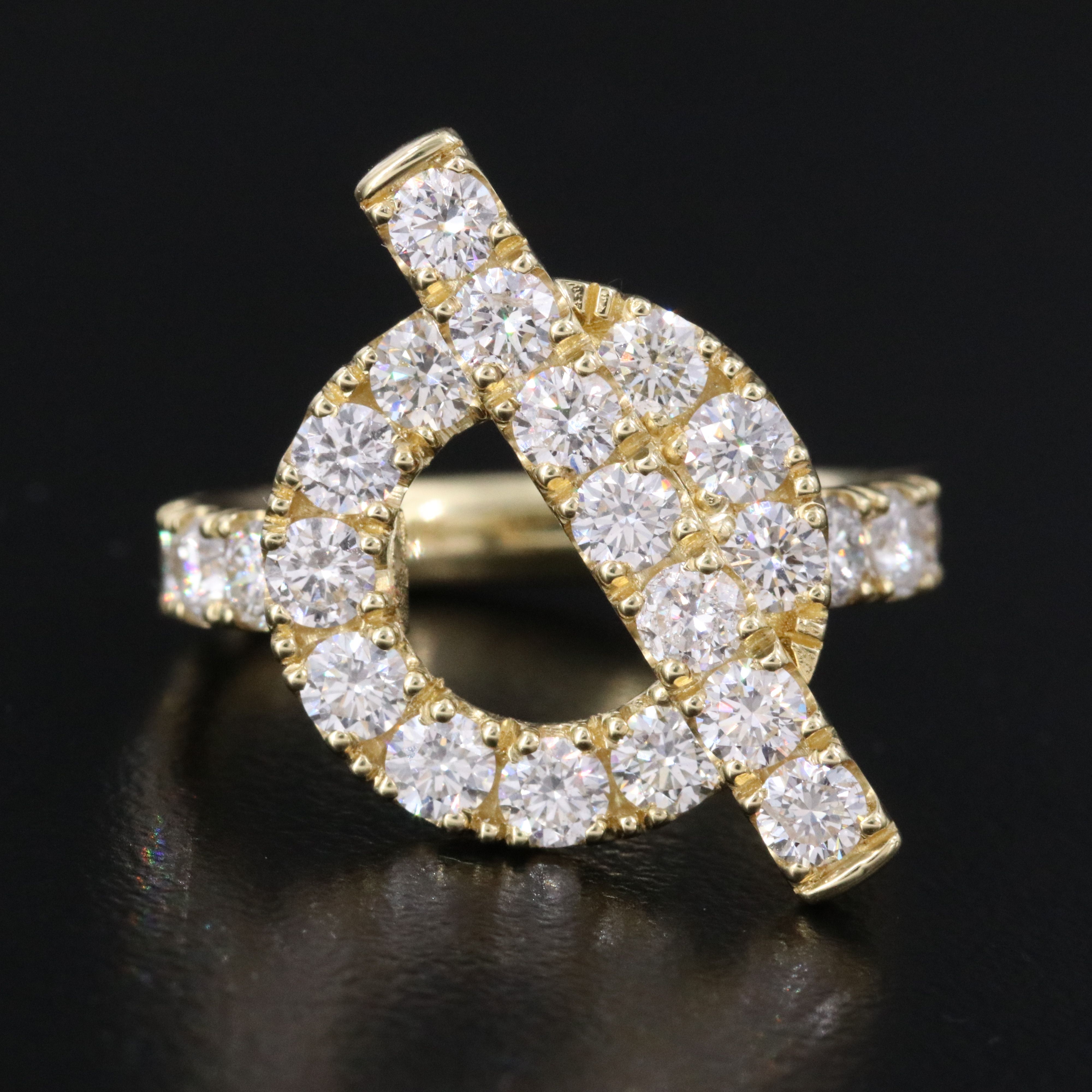 18K 3.00 CTW Diamond Toggle Motif Ring
