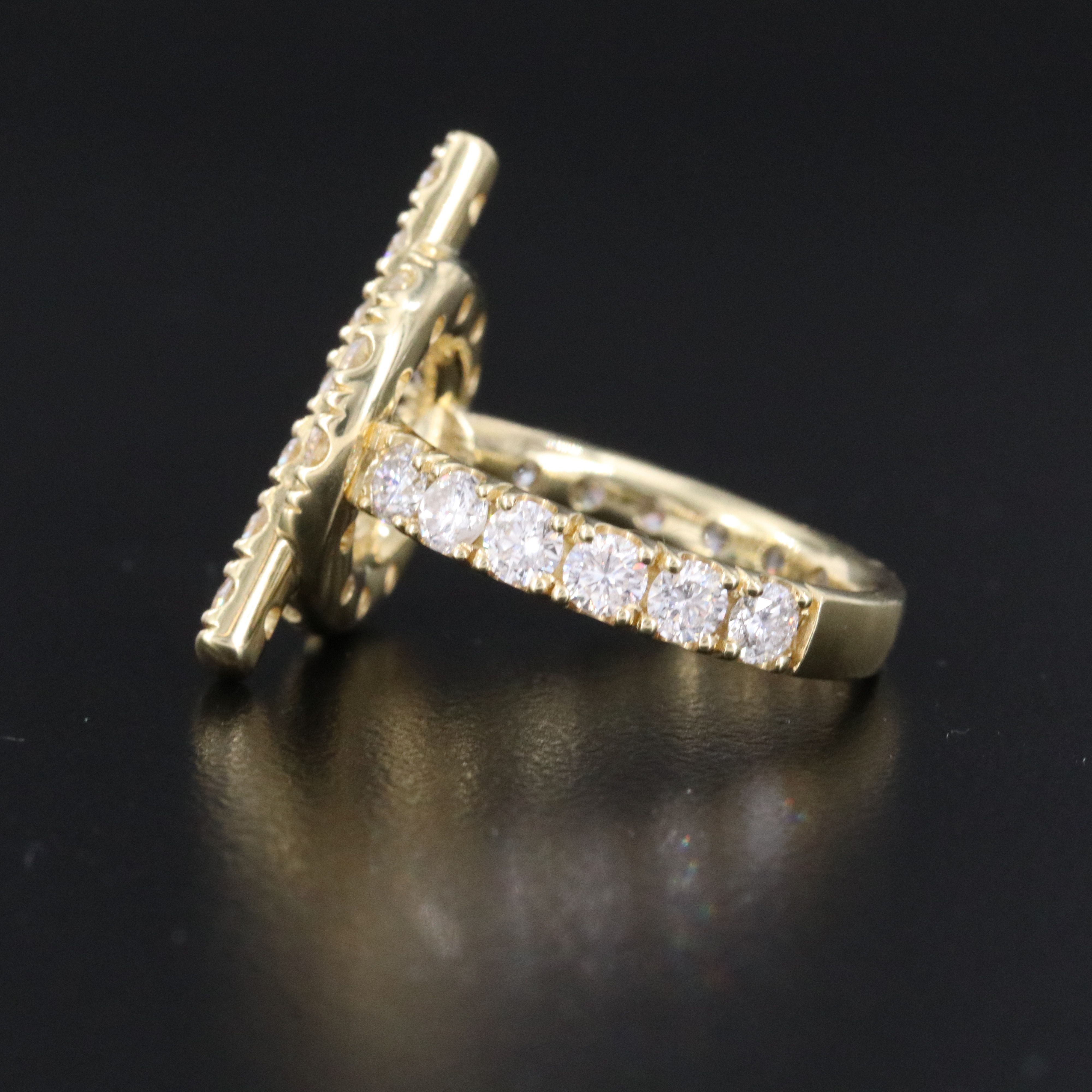 18K 3.00 CTW Diamond Toggle Motif Ring