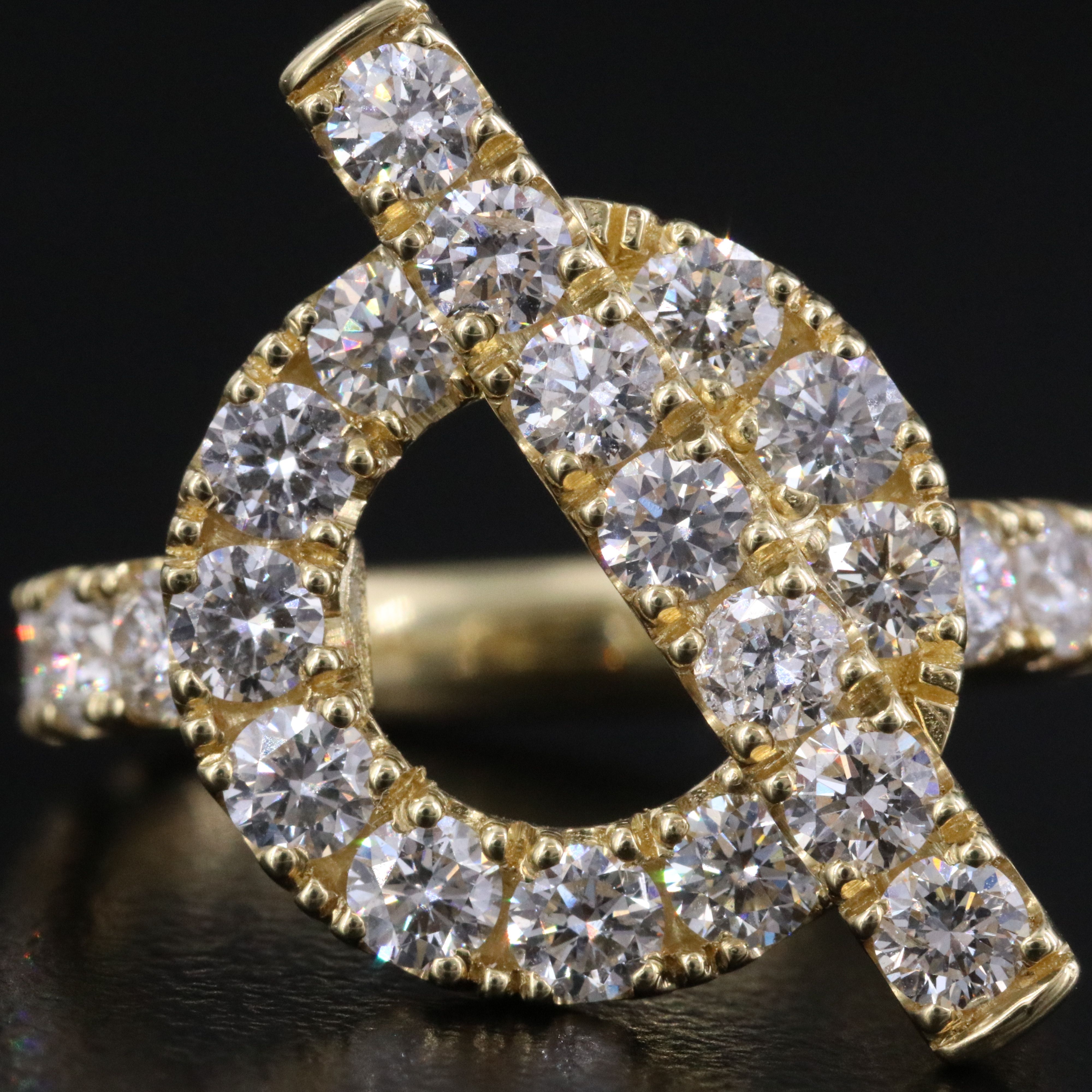 18K 3.00 CTW Diamond Toggle Motif Ring