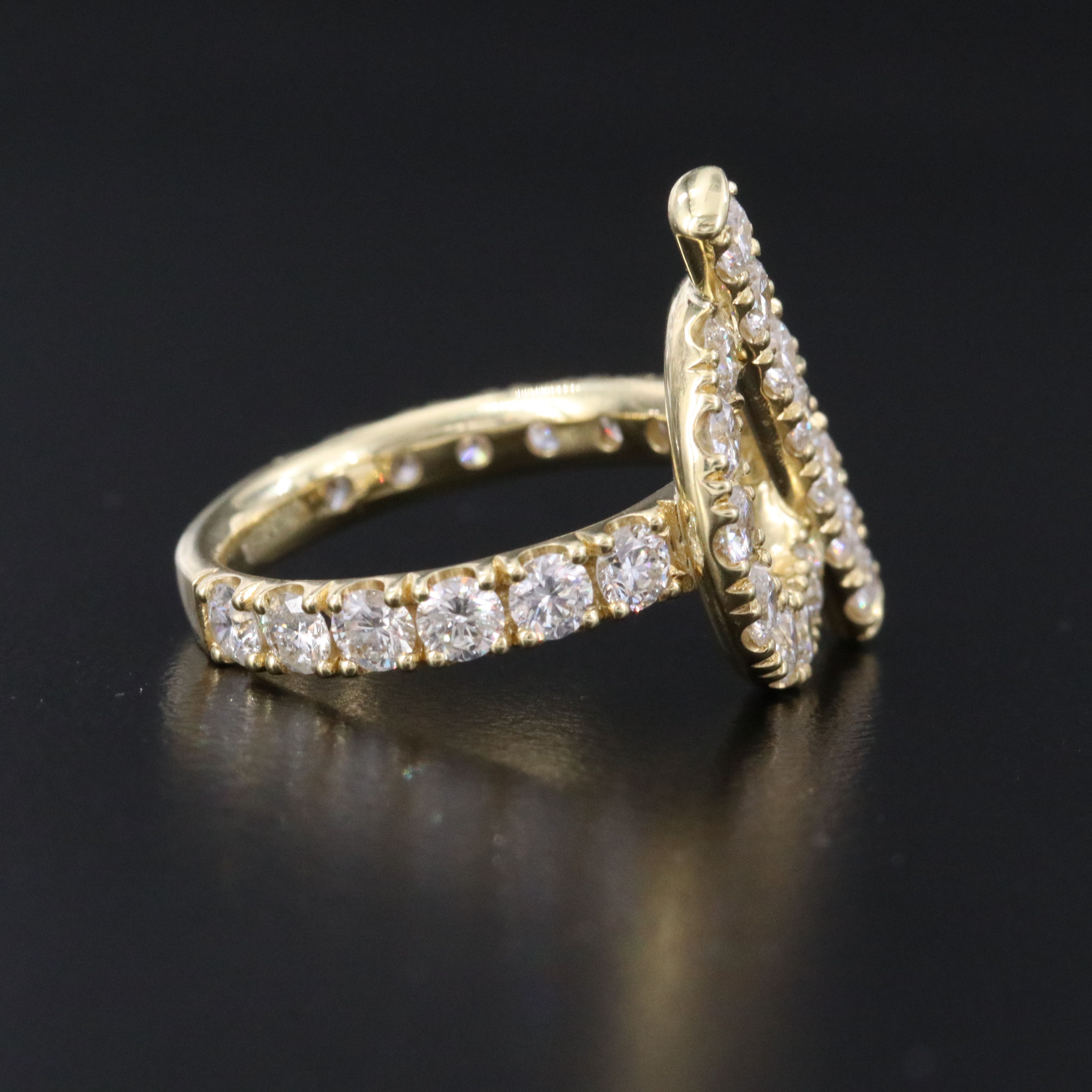 18K 3.00 CTW Diamond Toggle Motif Ring