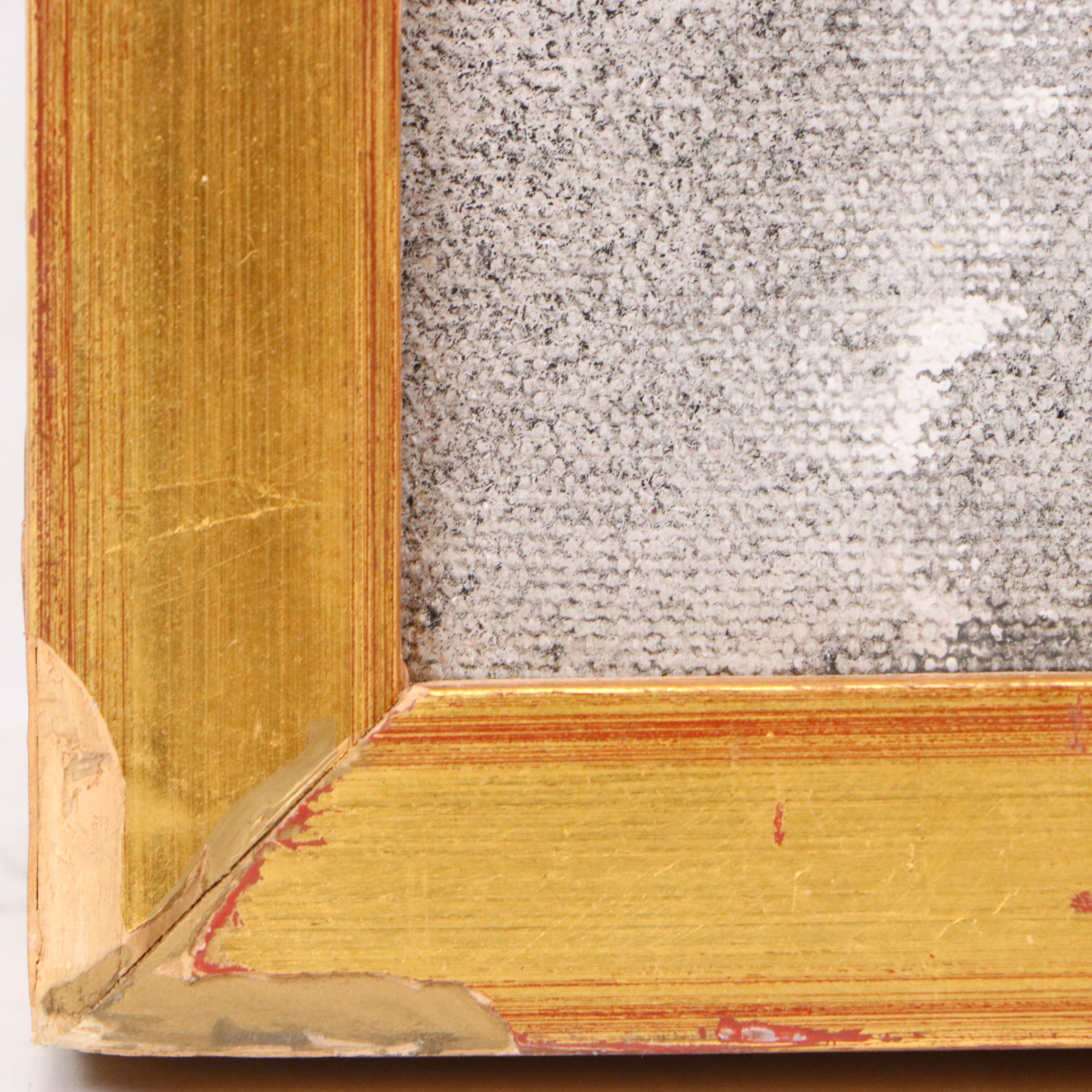 J. England Oil PAinting "Up Town," Late 20th Century