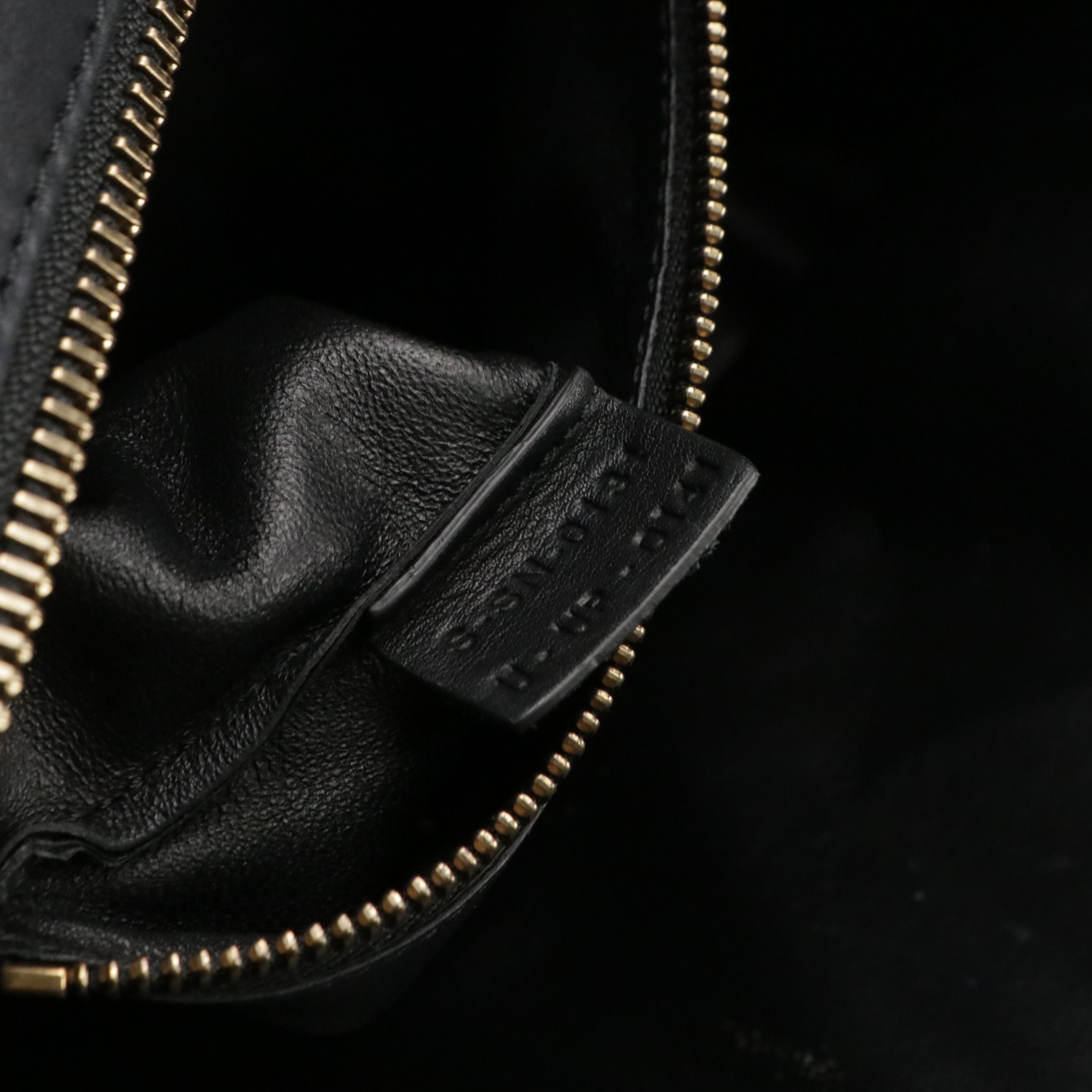 Celine Mini Luggage Tote Bag in Black Calfskin Leather