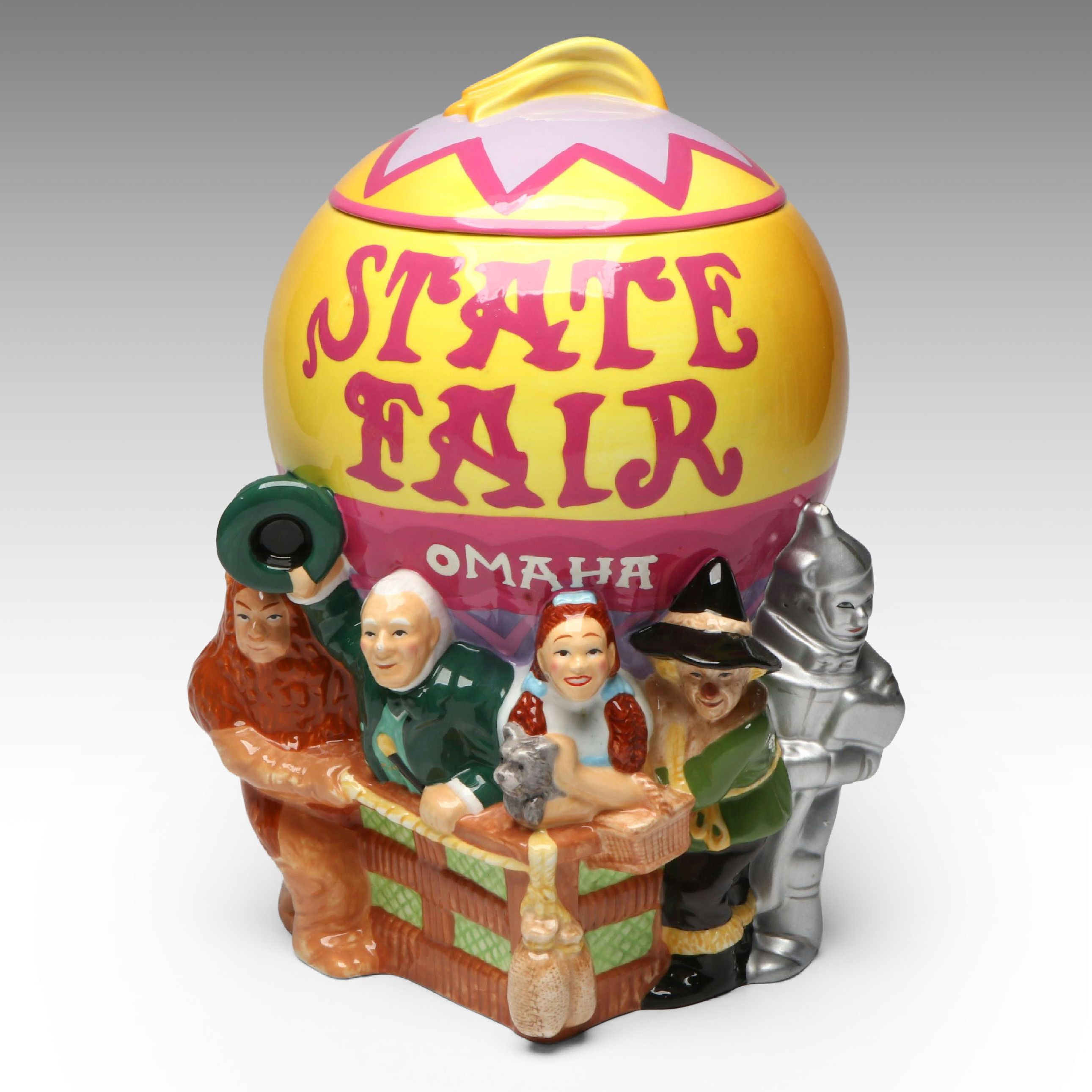 "The Wizard of Oz" Omaha State Fair Ceramic Cookie Jar, 1999