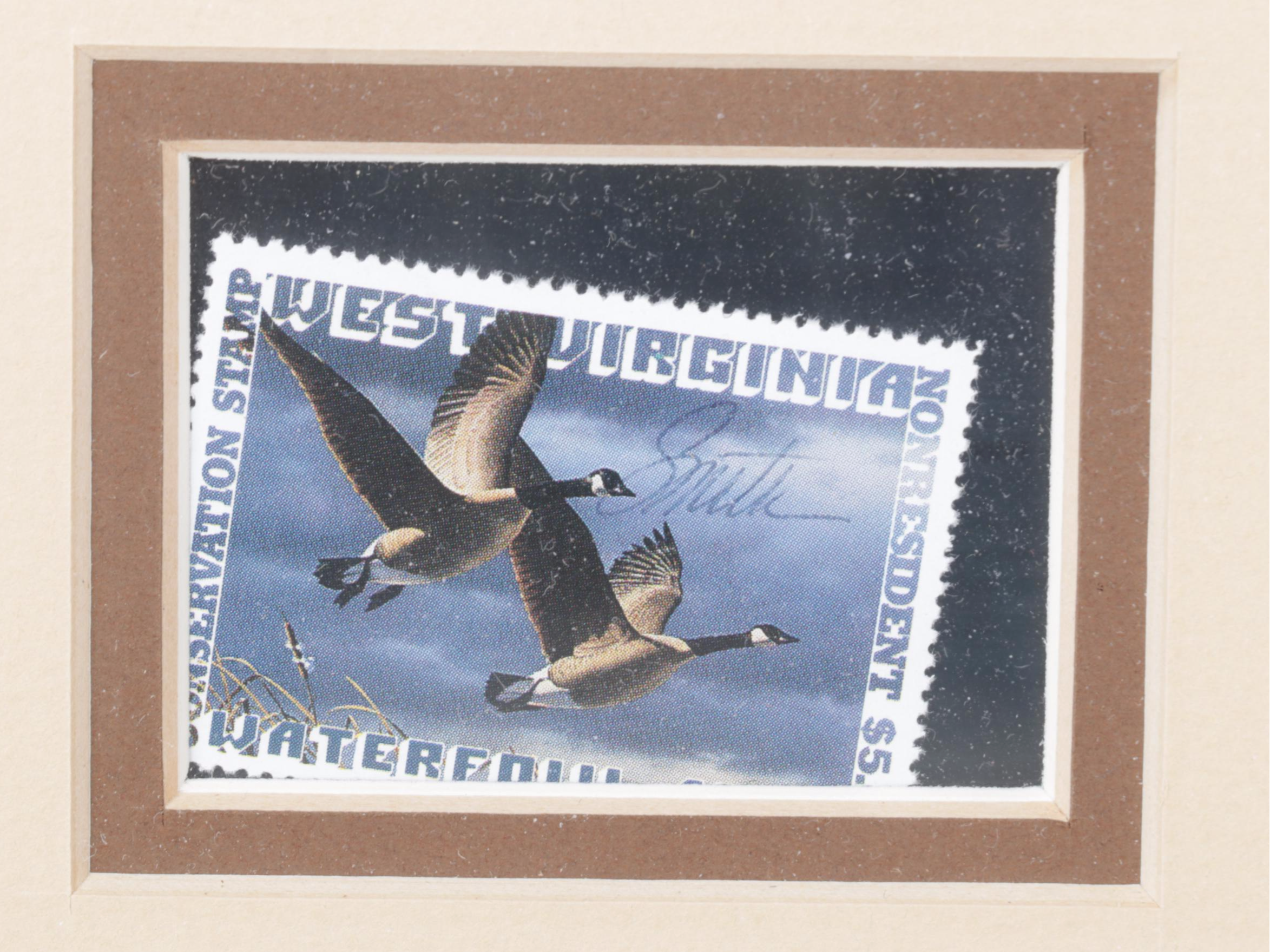 Daniel Smith "First of State" W.V. Migratory Waterfowl Stamp and Print, 1987