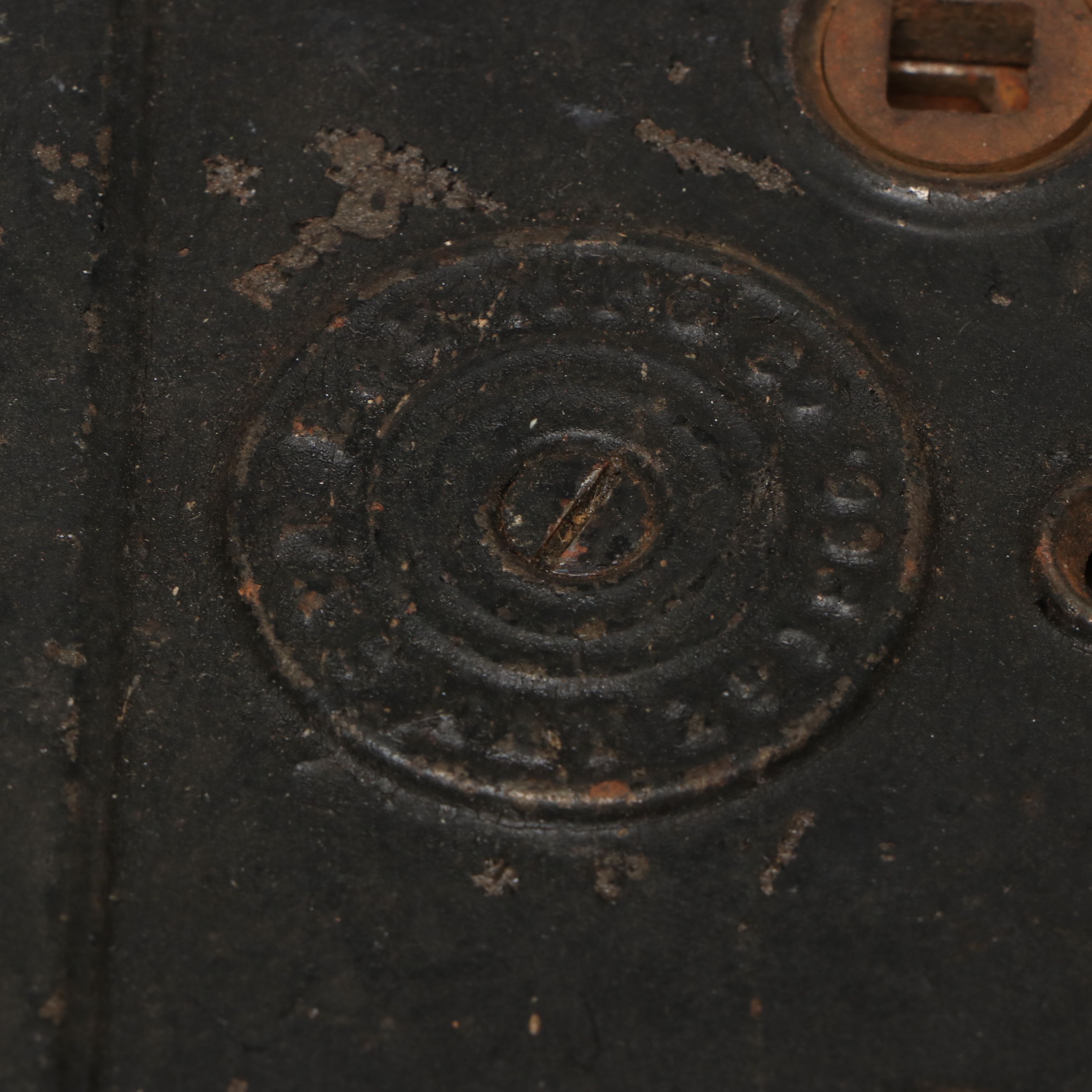 Antique Metal Rim Locks with Ceramic Knobs and Brass Handle and Keys