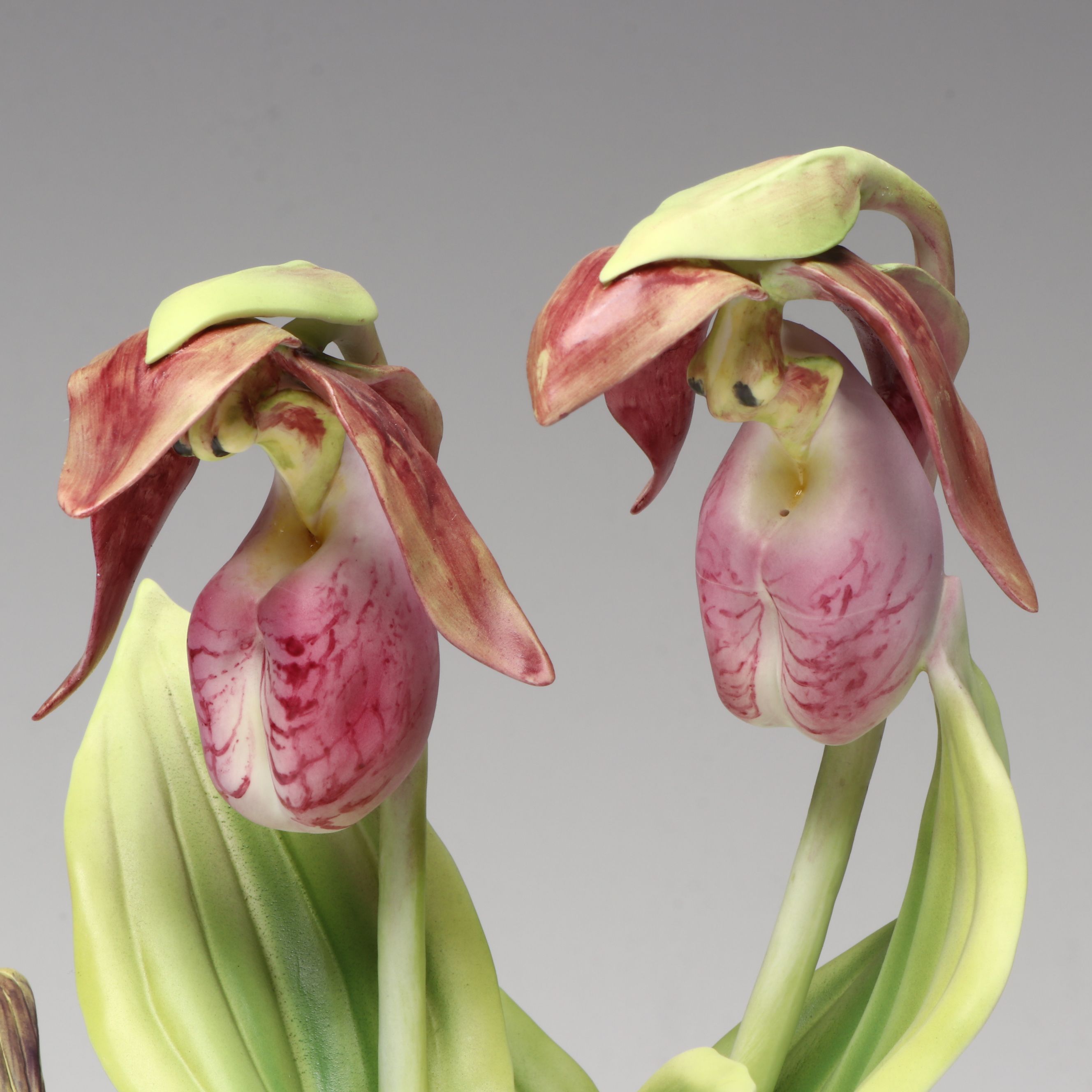Royal Worcester "Lady's Slipper Orchid" Porcelain Figurine