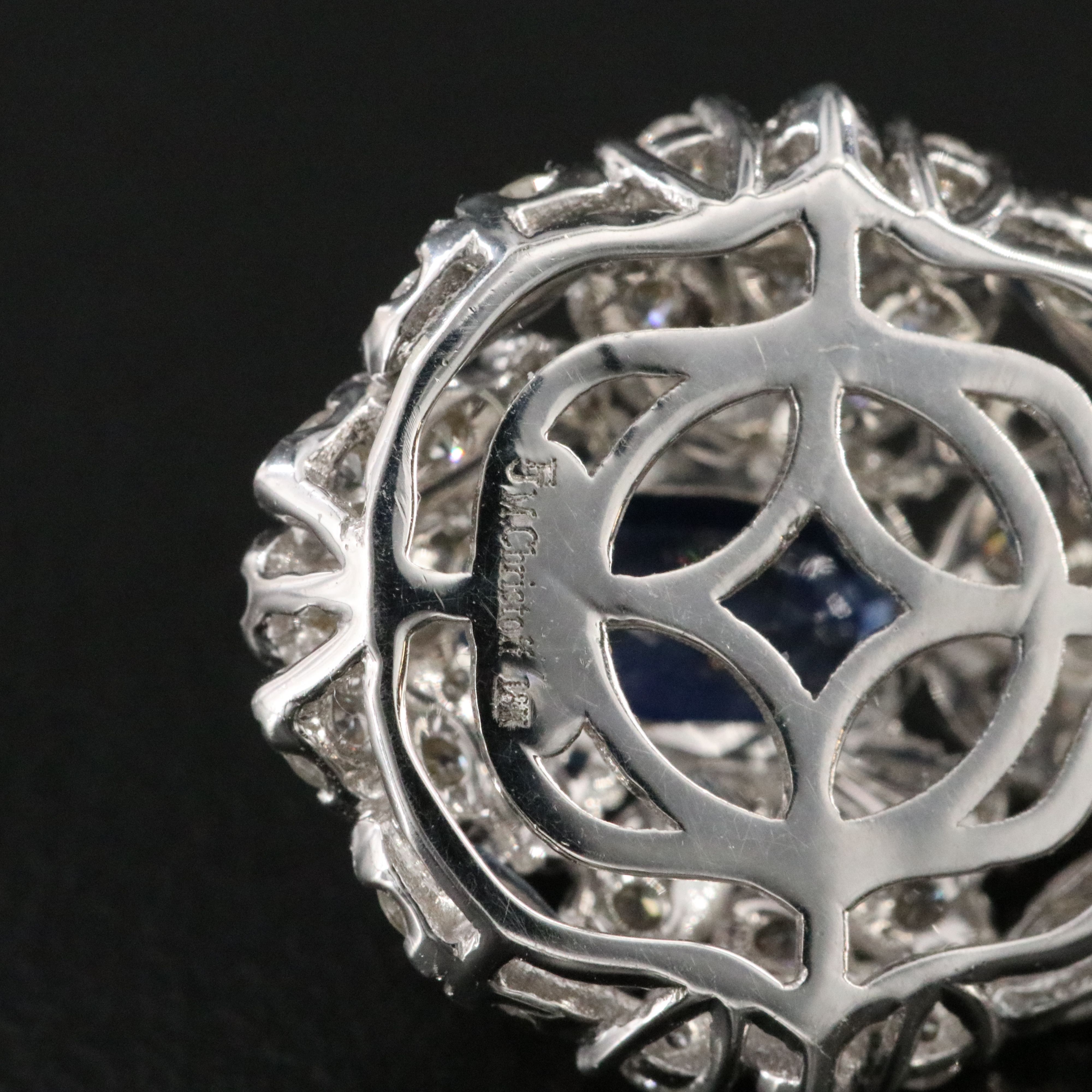 Michael Christoff 18K 2.32 CTW Sapphire and 2.72 CTW Diamond Drop Earrings