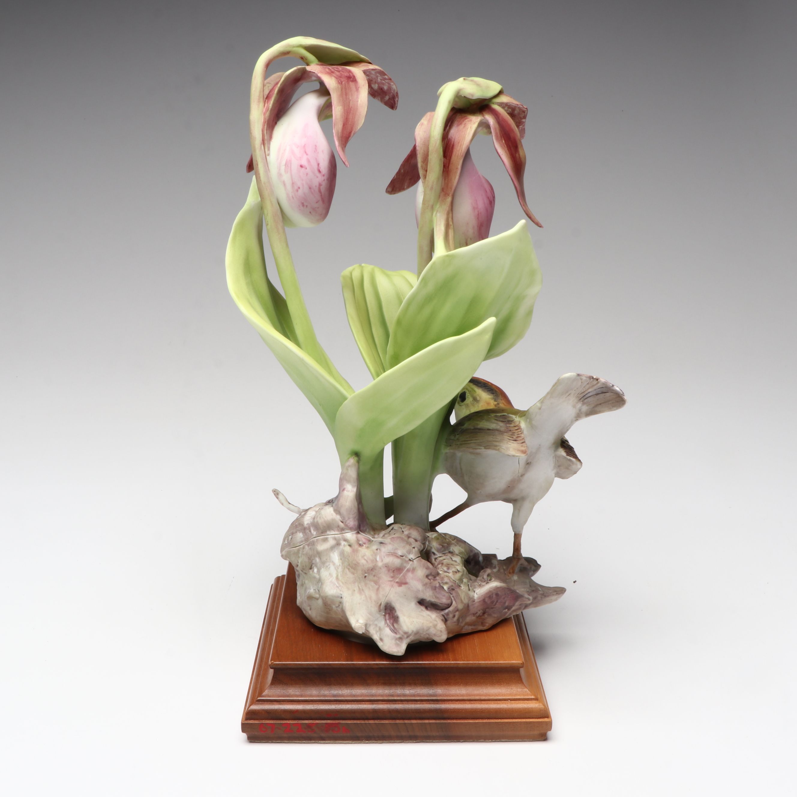 Royal Worcester "Lady's Slipper Orchid" Porcelain Figurine