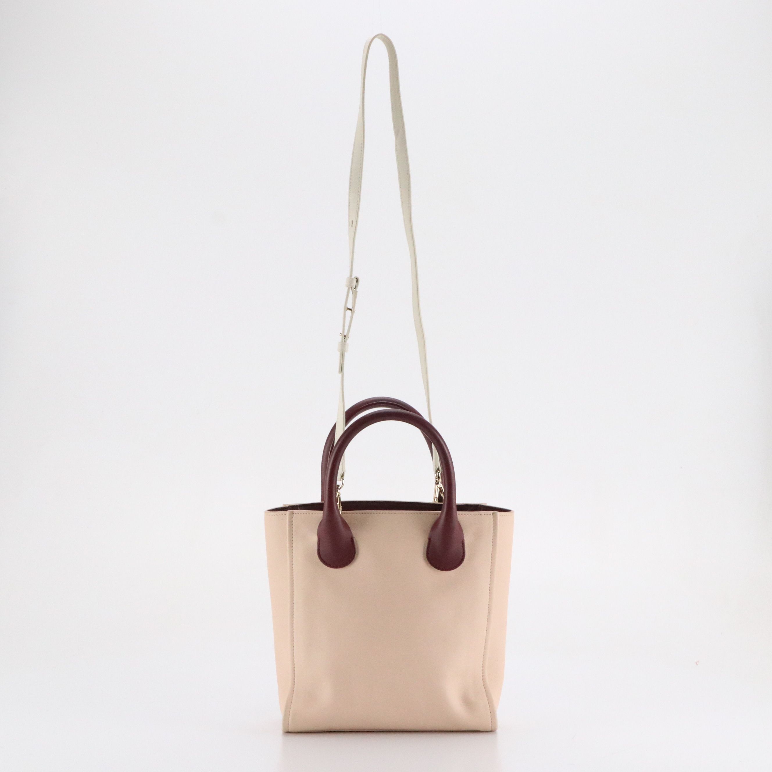 Chloé Small Joyce Two-Way Tote in Tricolor Calfskin Leather