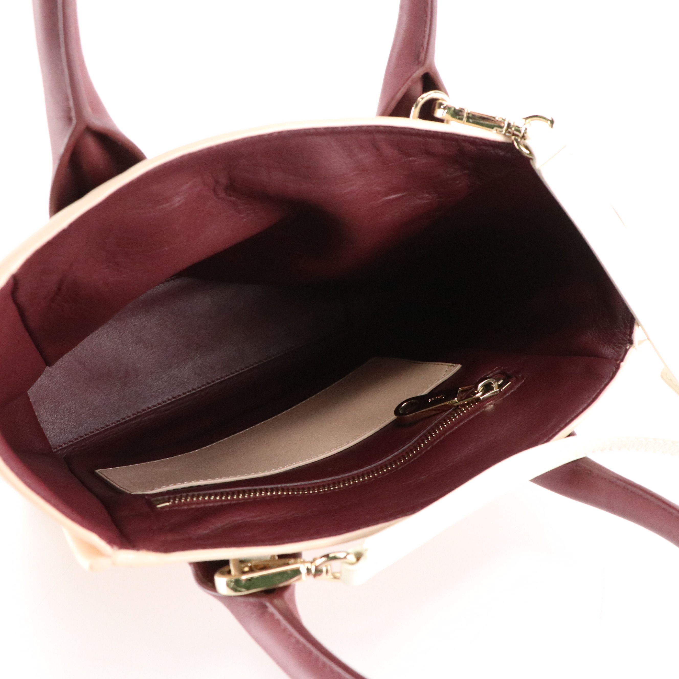 Chloé Small Joyce Two-Way Tote in Tricolor Calfskin Leather