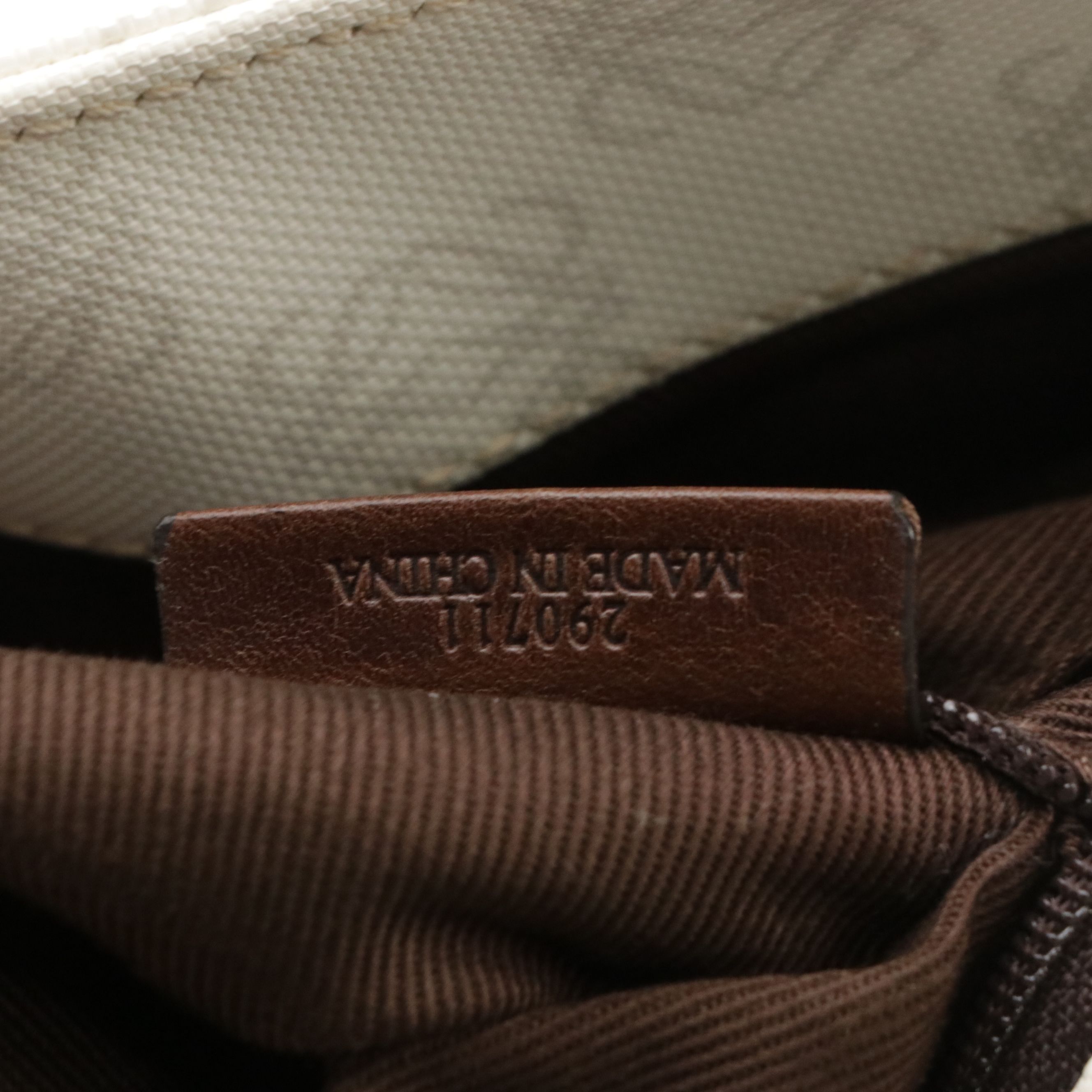 Loewe Top Handle Vertical Tote in White/Grey Anagram Canvas and Gold Leather