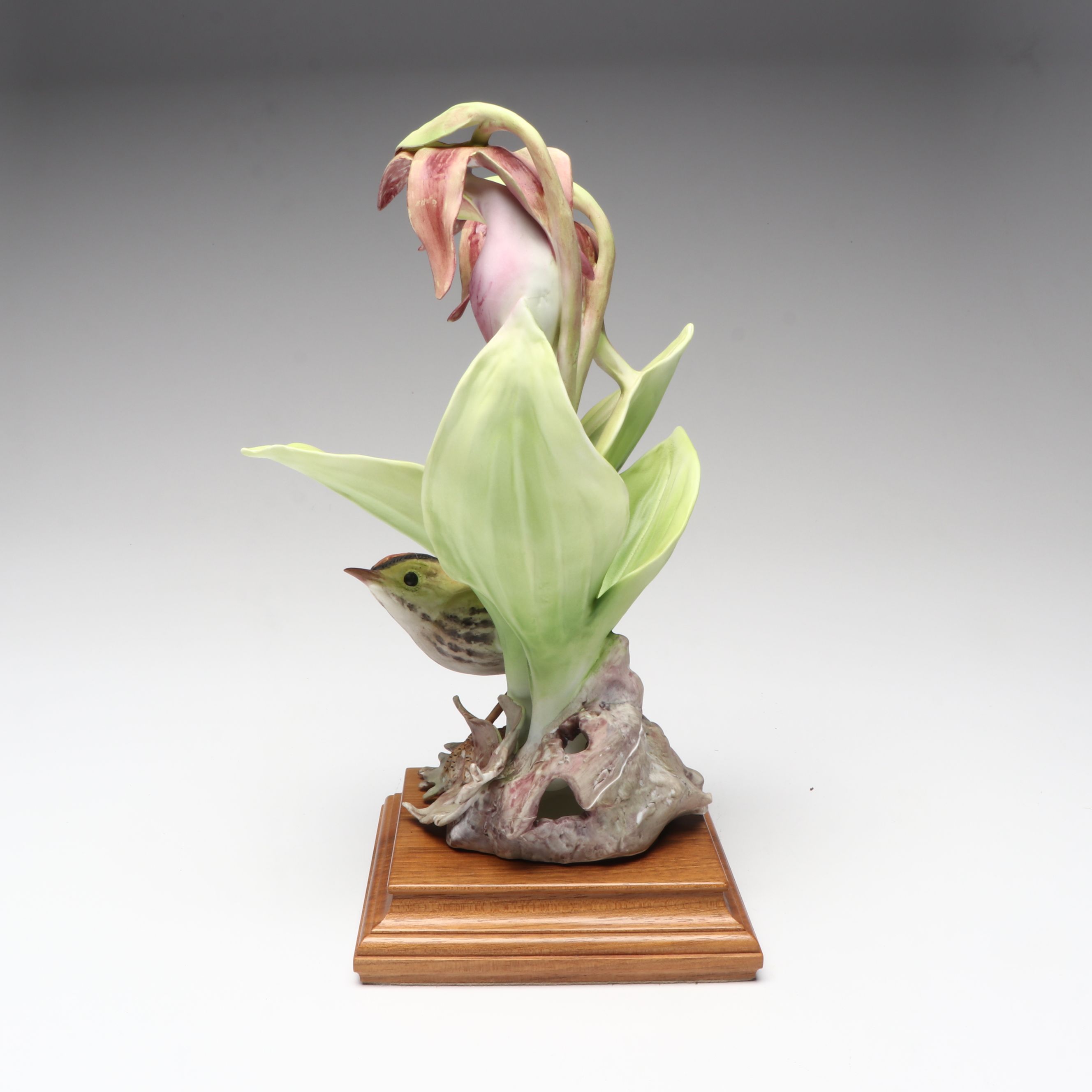 Royal Worcester "Lady's Slipper Orchid" Porcelain Figurine