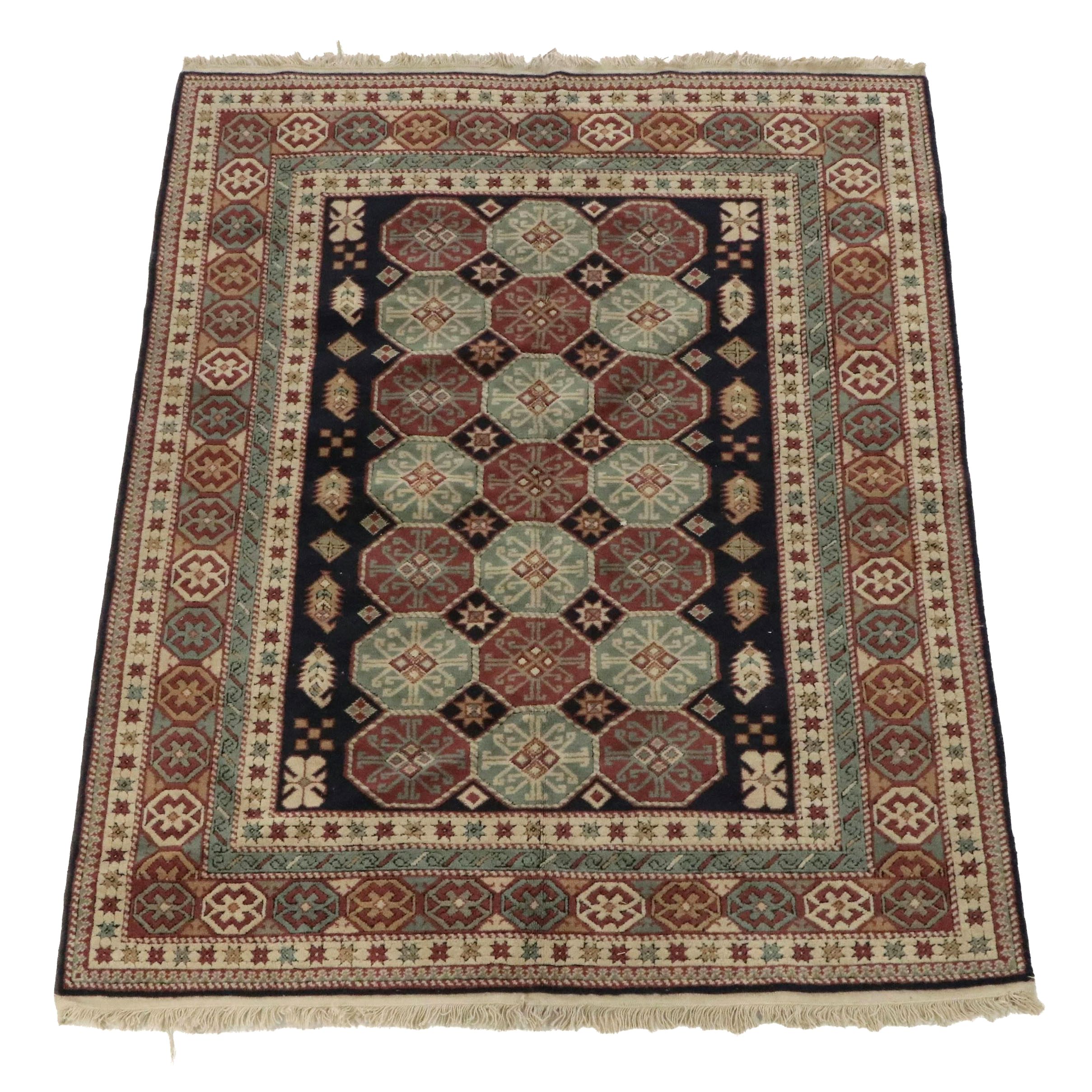 5'5 x 7'2 Hand-Knotted Caucasian Kazak Area Rug
