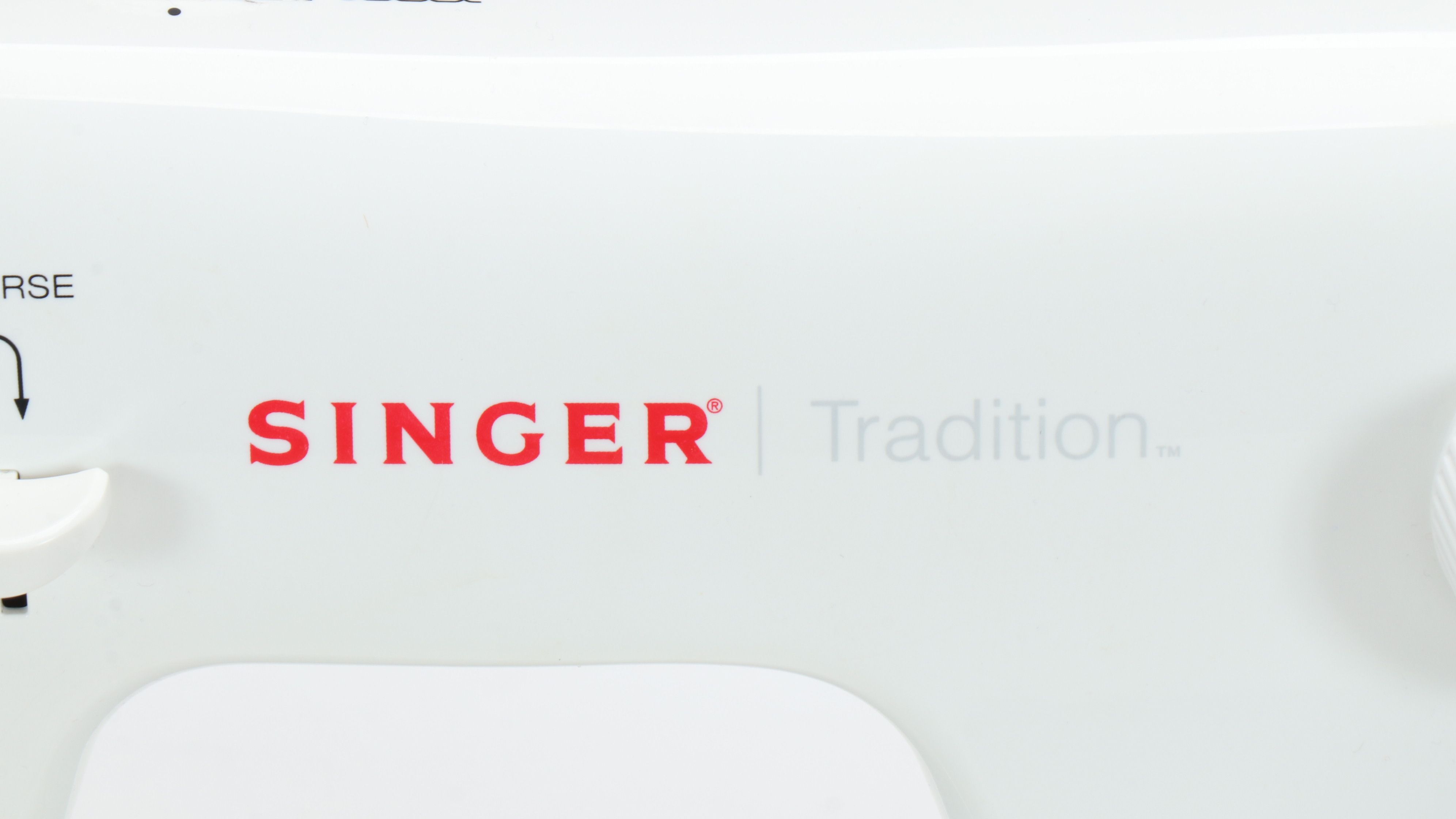 Singer "Tradition" Sewing Machine with Rolling Carrier, Mat, Scissors and More