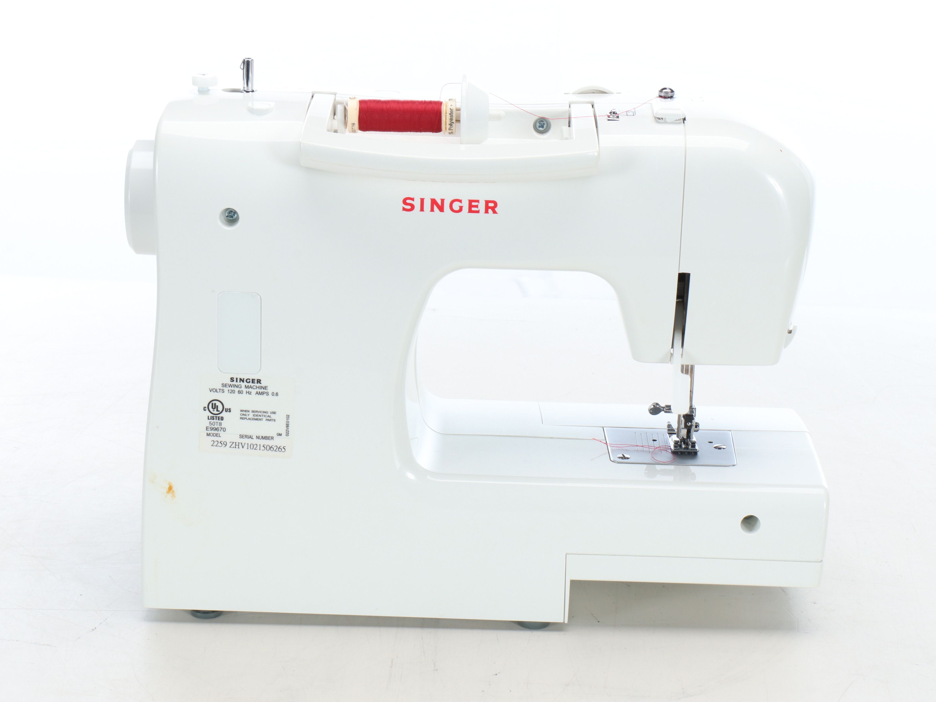 Singer "Tradition" Sewing Machine with Rolling Carrier, Mat, Scissors and More