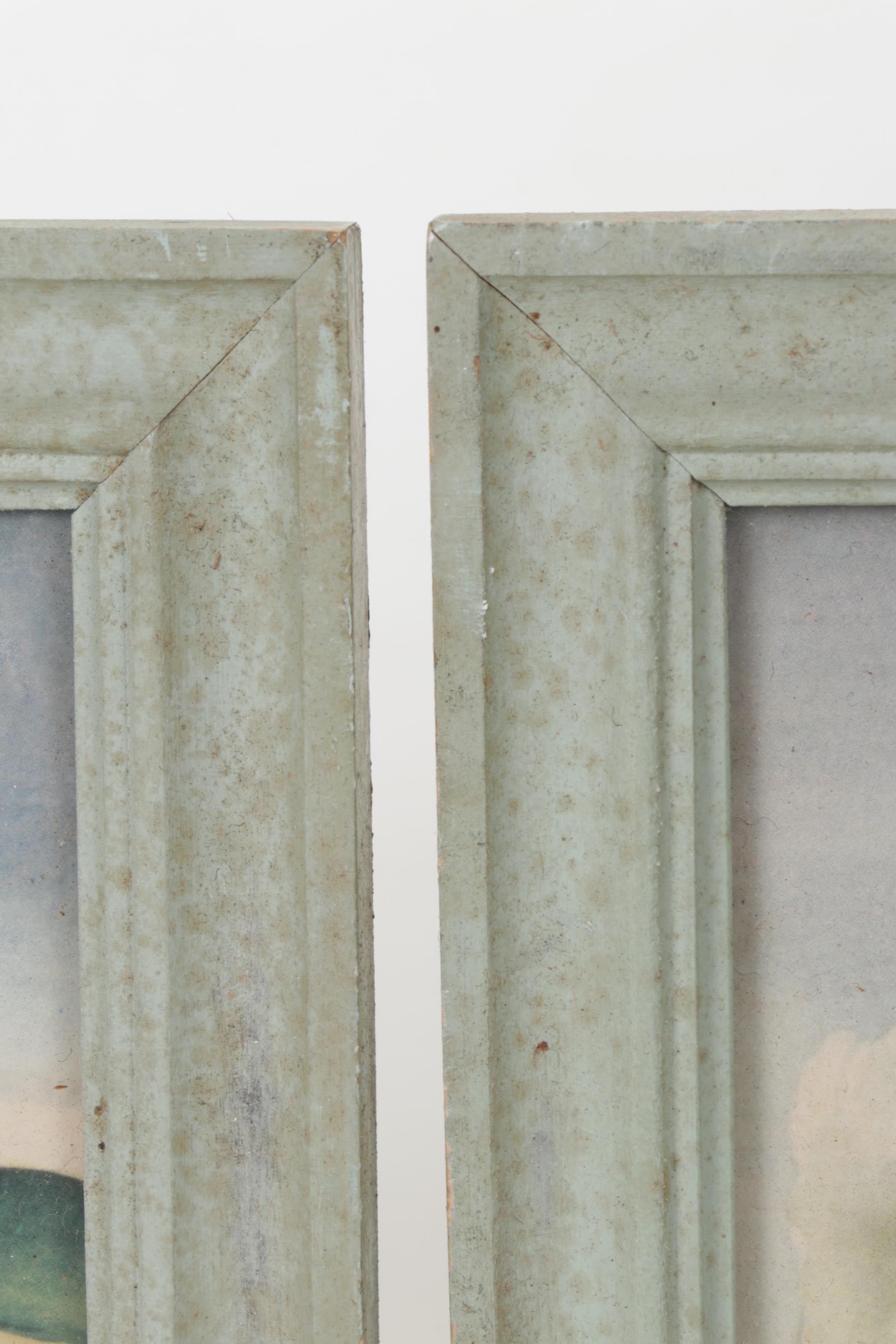 Bernard Picture Company Airbrush Stencil Prints of Rural Landscape, 1940s