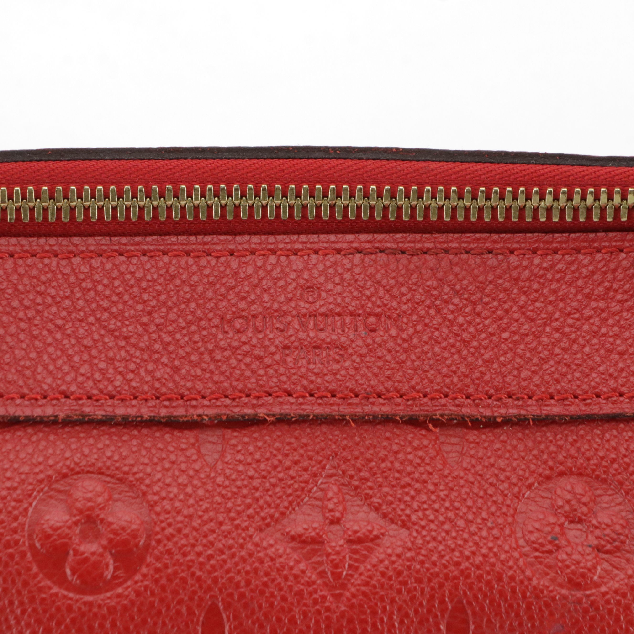 Louis Vuitton Bastille MM Two-Way Bag in Cherry Red Monogram Empreinte Leather