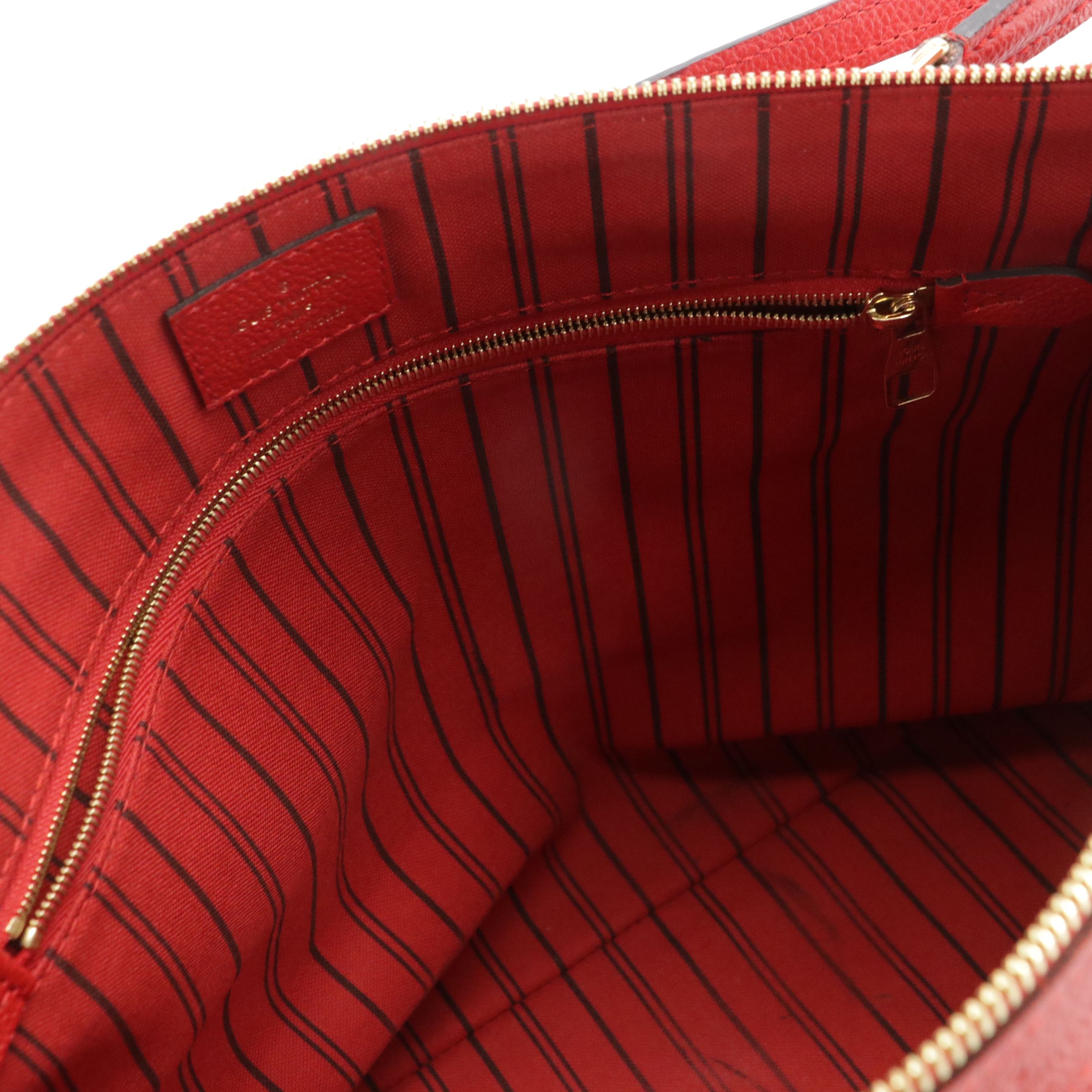 Louis Vuitton Bastille MM Two-Way Bag in Cherry Red Monogram Empreinte Leather