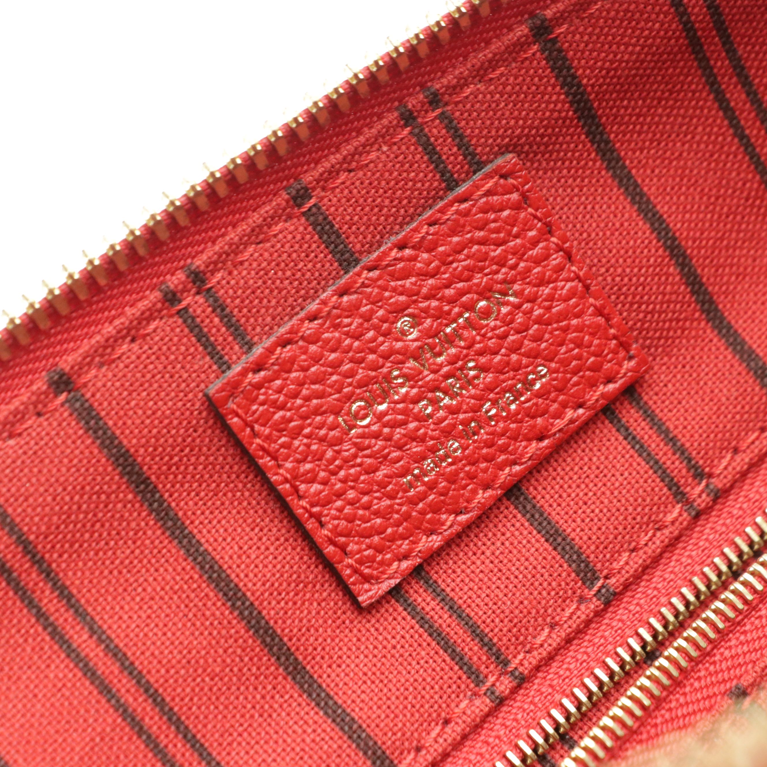 Louis Vuitton Bastille MM Two-Way Bag in Cherry Red Monogram Empreinte Leather