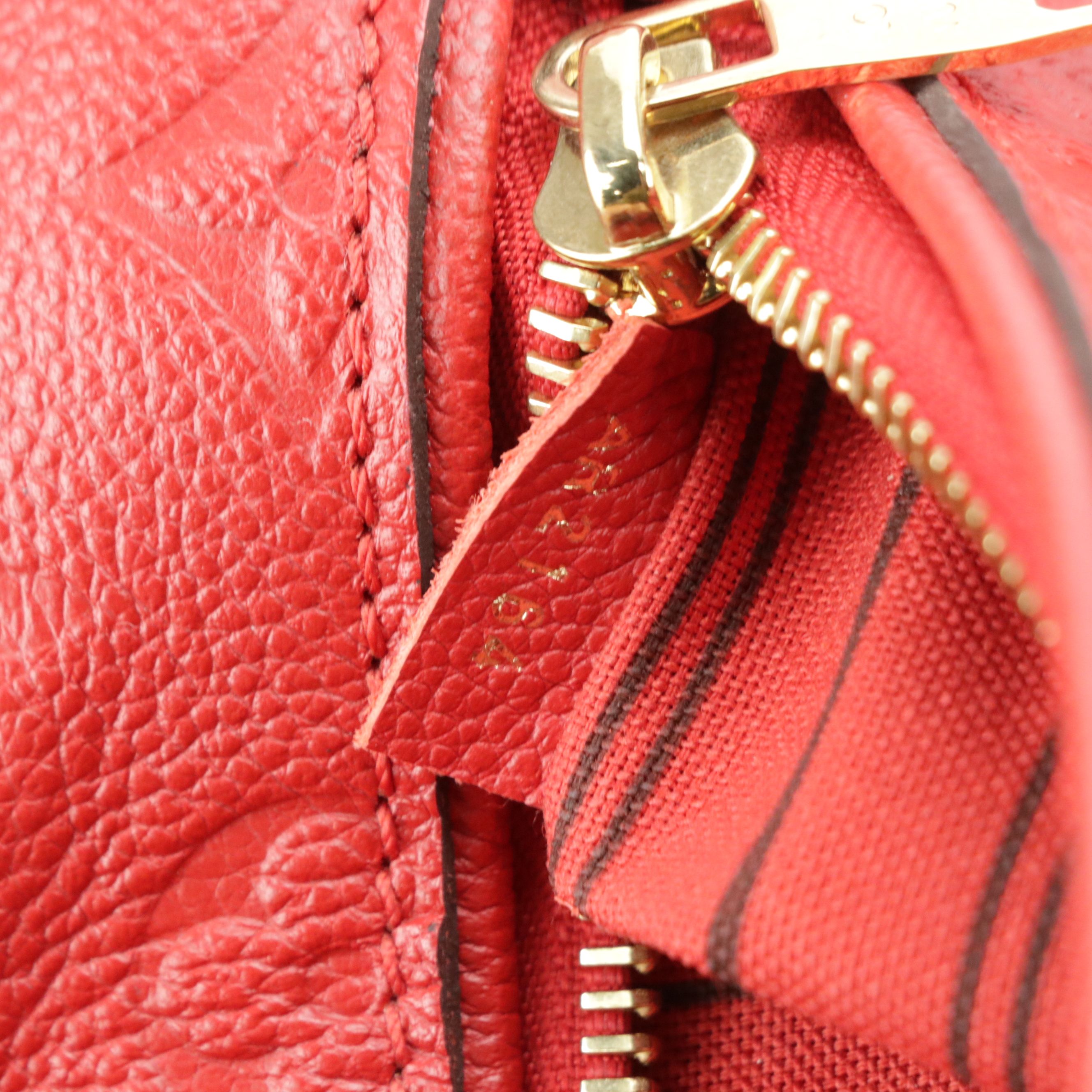 Louis Vuitton Bastille MM Two-Way Bag in Cherry Red Monogram Empreinte Leather