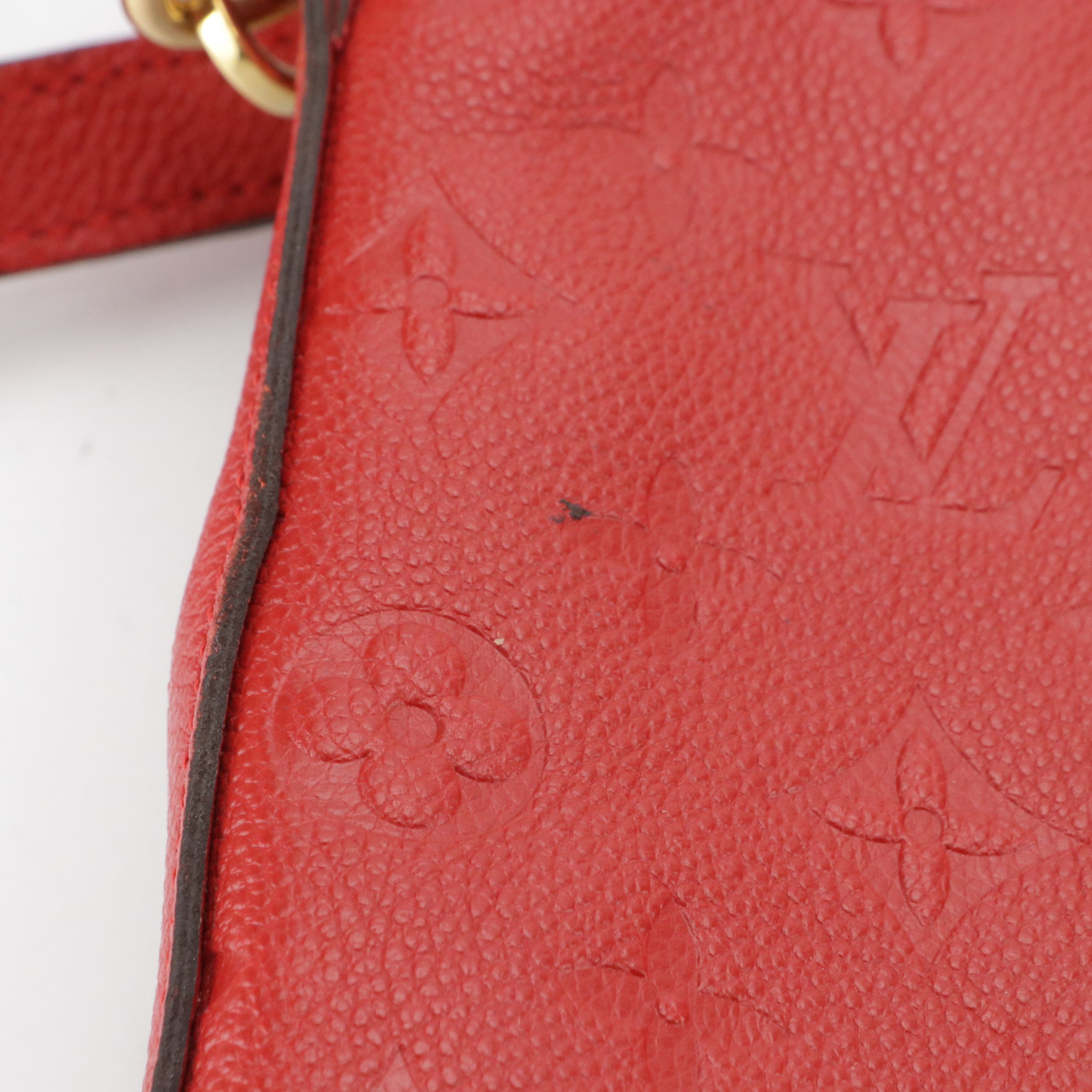 Louis Vuitton Bastille MM Two-Way Bag in Cherry Red Monogram Empreinte Leather