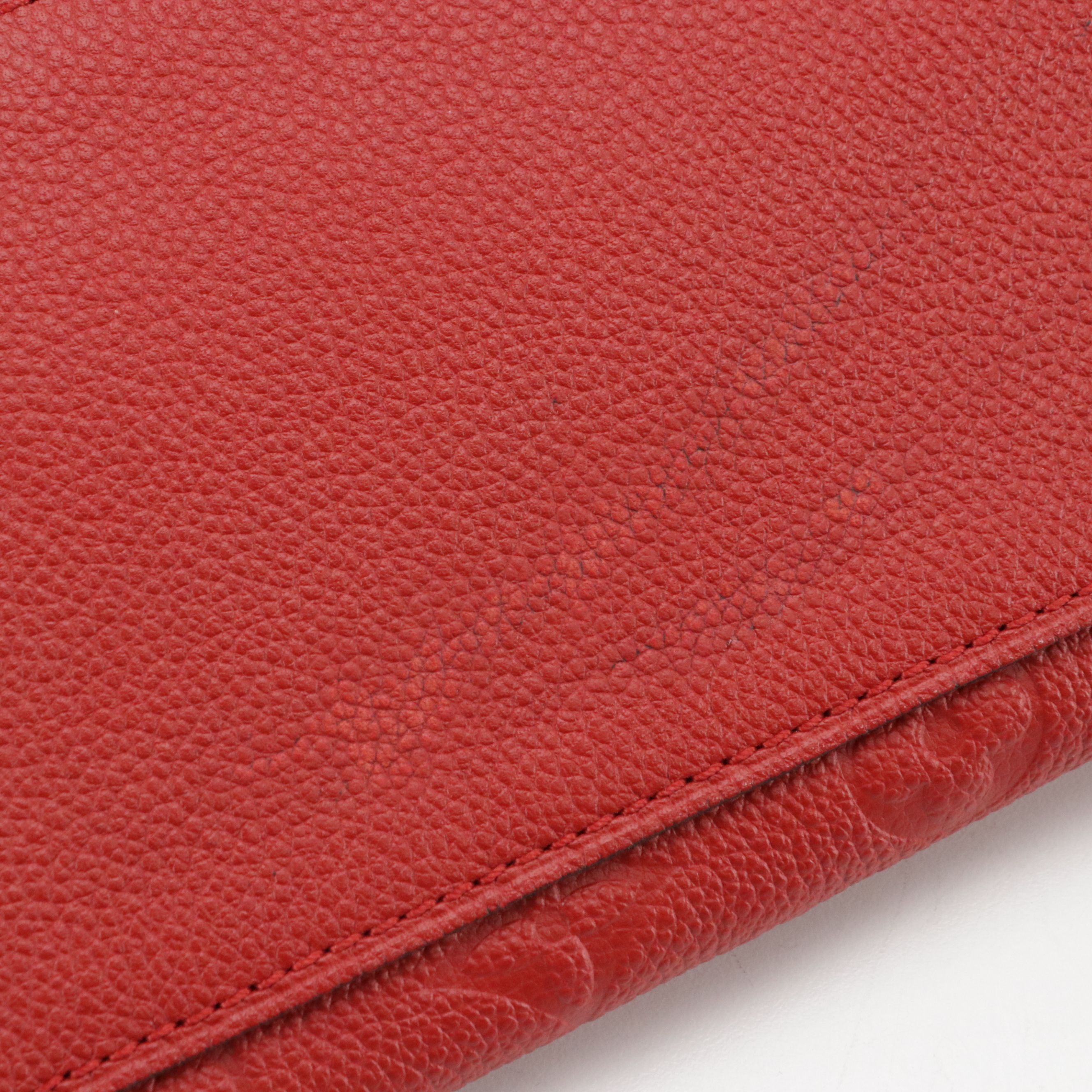 Louis Vuitton Bastille MM Two-Way Bag in Cherry Red Monogram Empreinte Leather