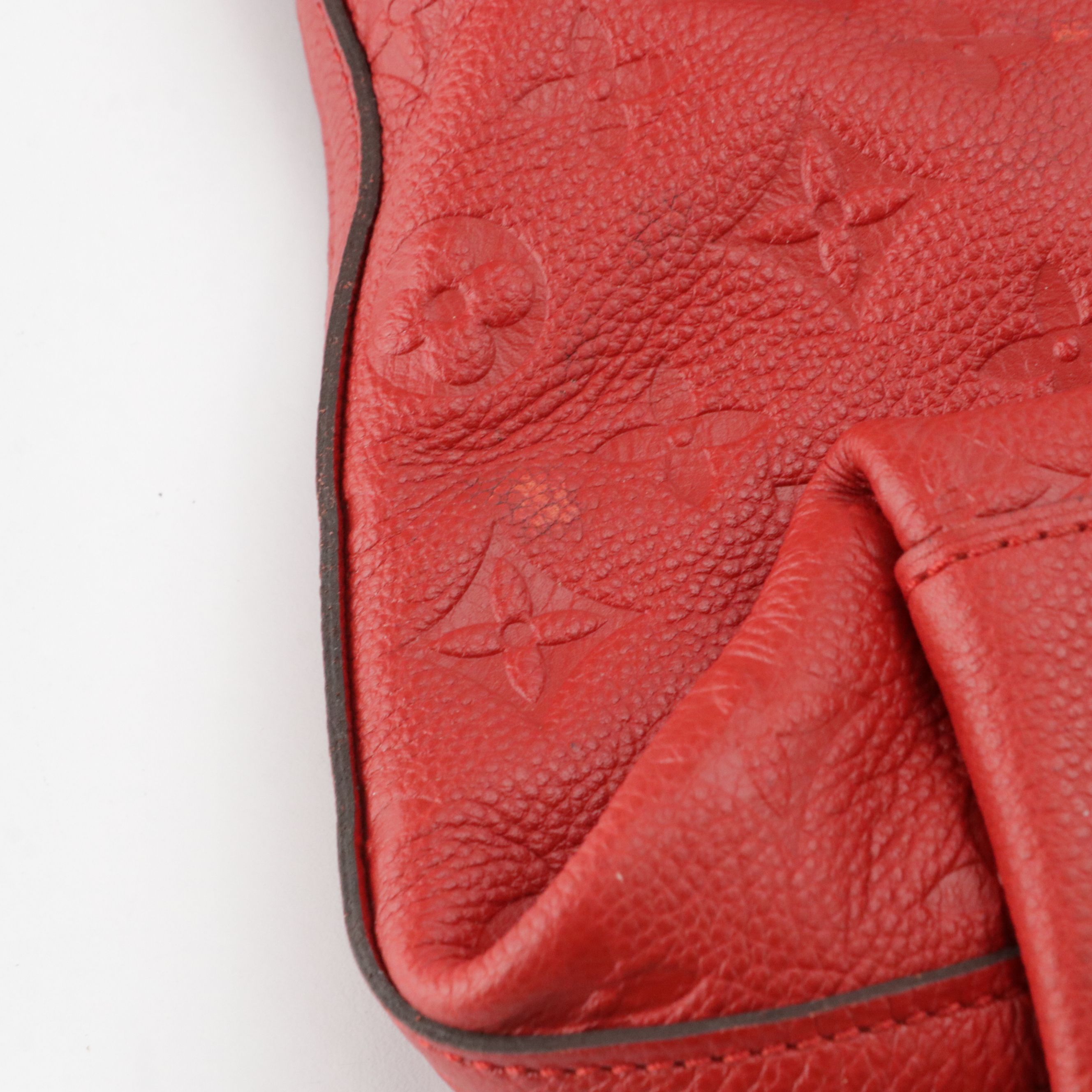 Louis Vuitton Bastille MM Two-Way Bag in Cherry Red Monogram Empreinte Leather