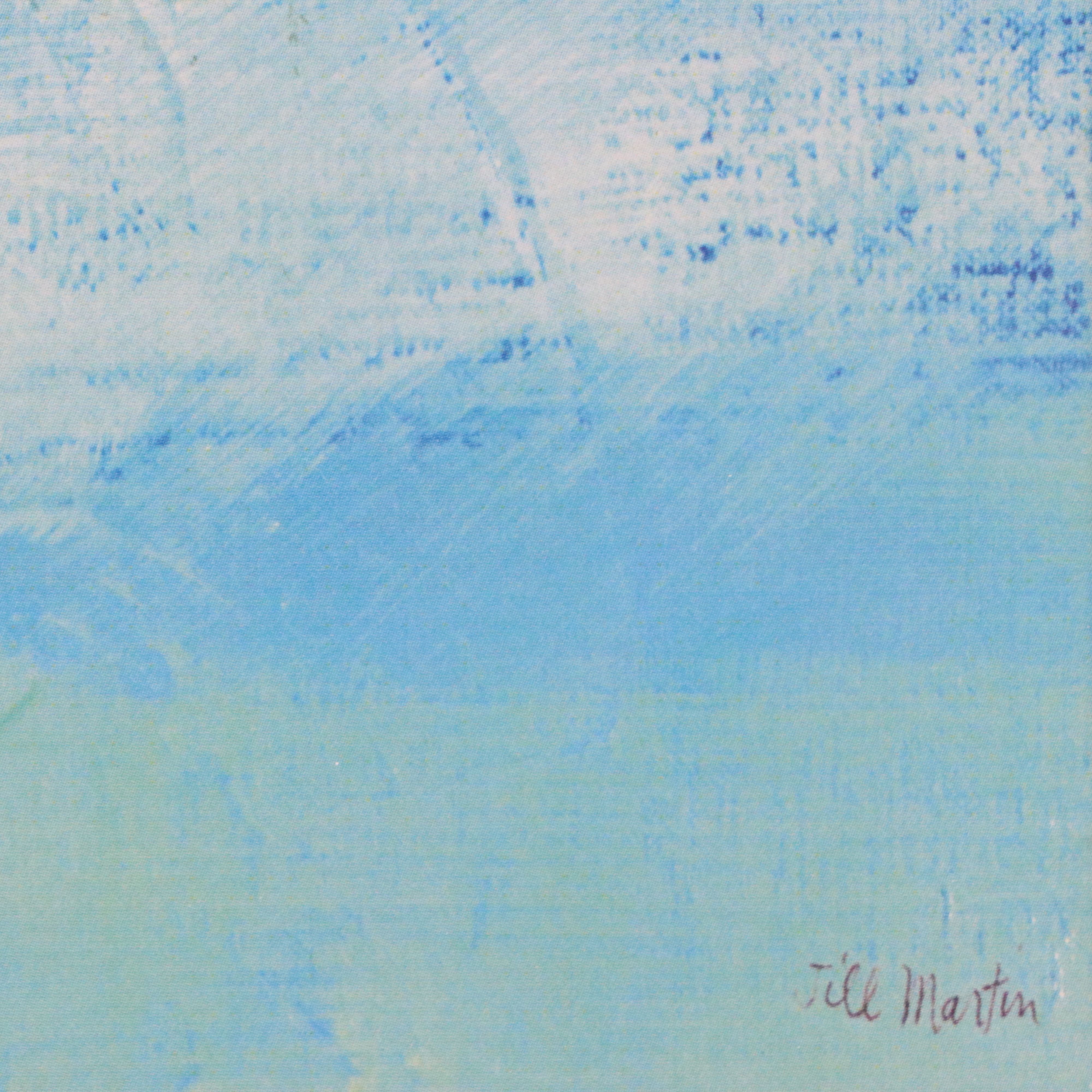 After Jill Martin Offset Lithograph "Azure Bound"