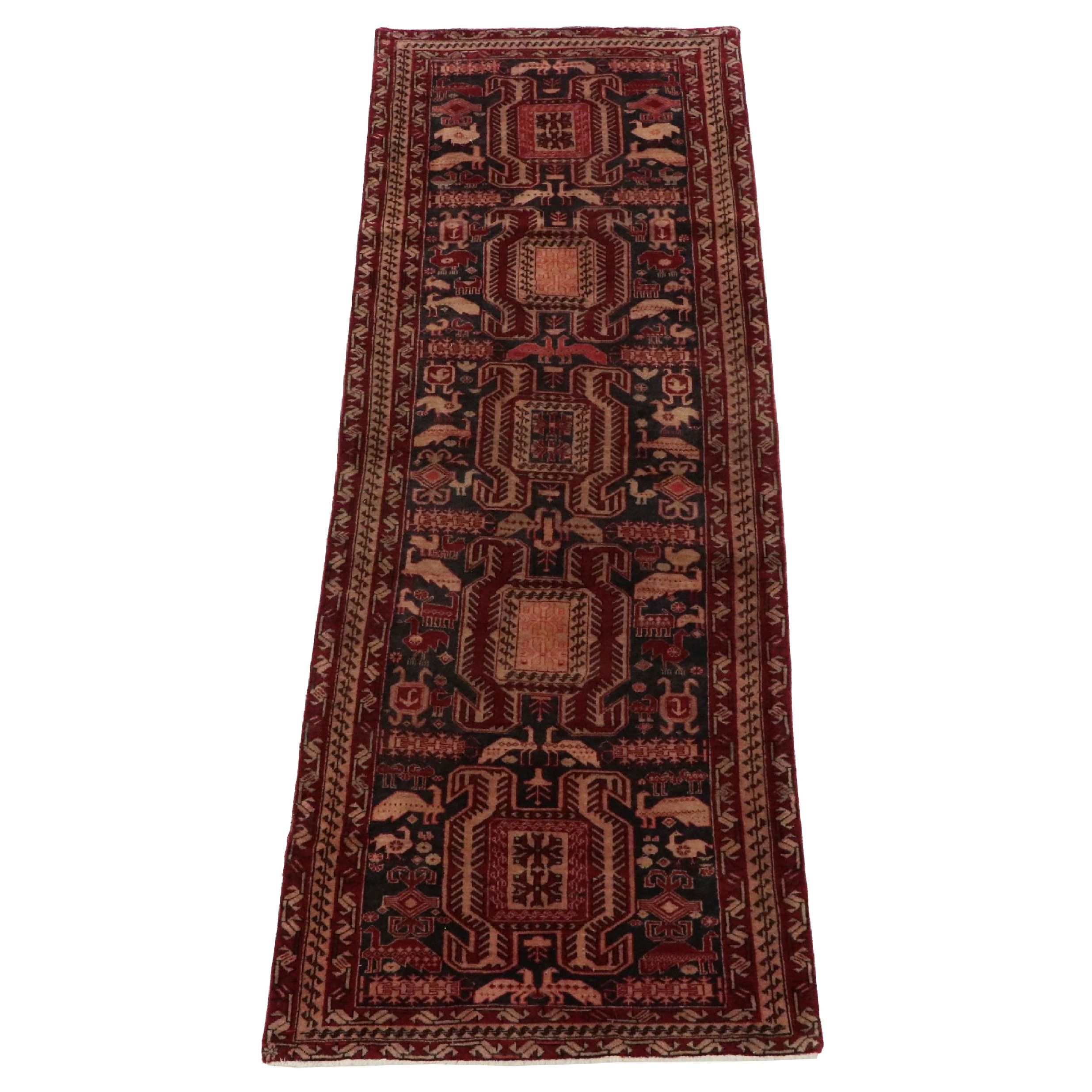 3'6 x 10'2 Hand-Knotted Caucasian Lenkoran Long Rug