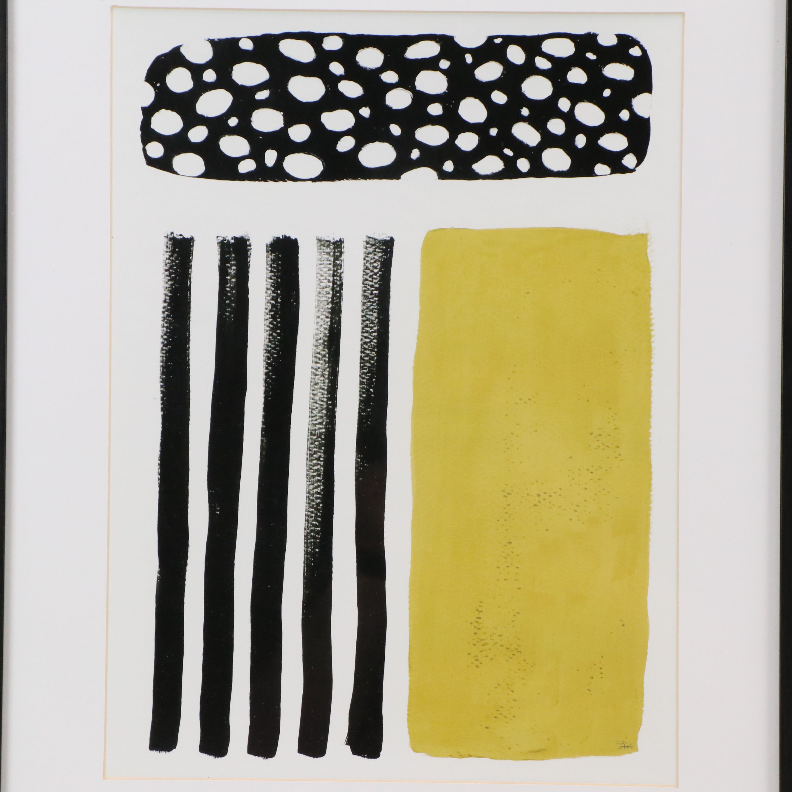 Pair of Abstract Minimalist Offset Lithographs After D. Pinto, 21st Century