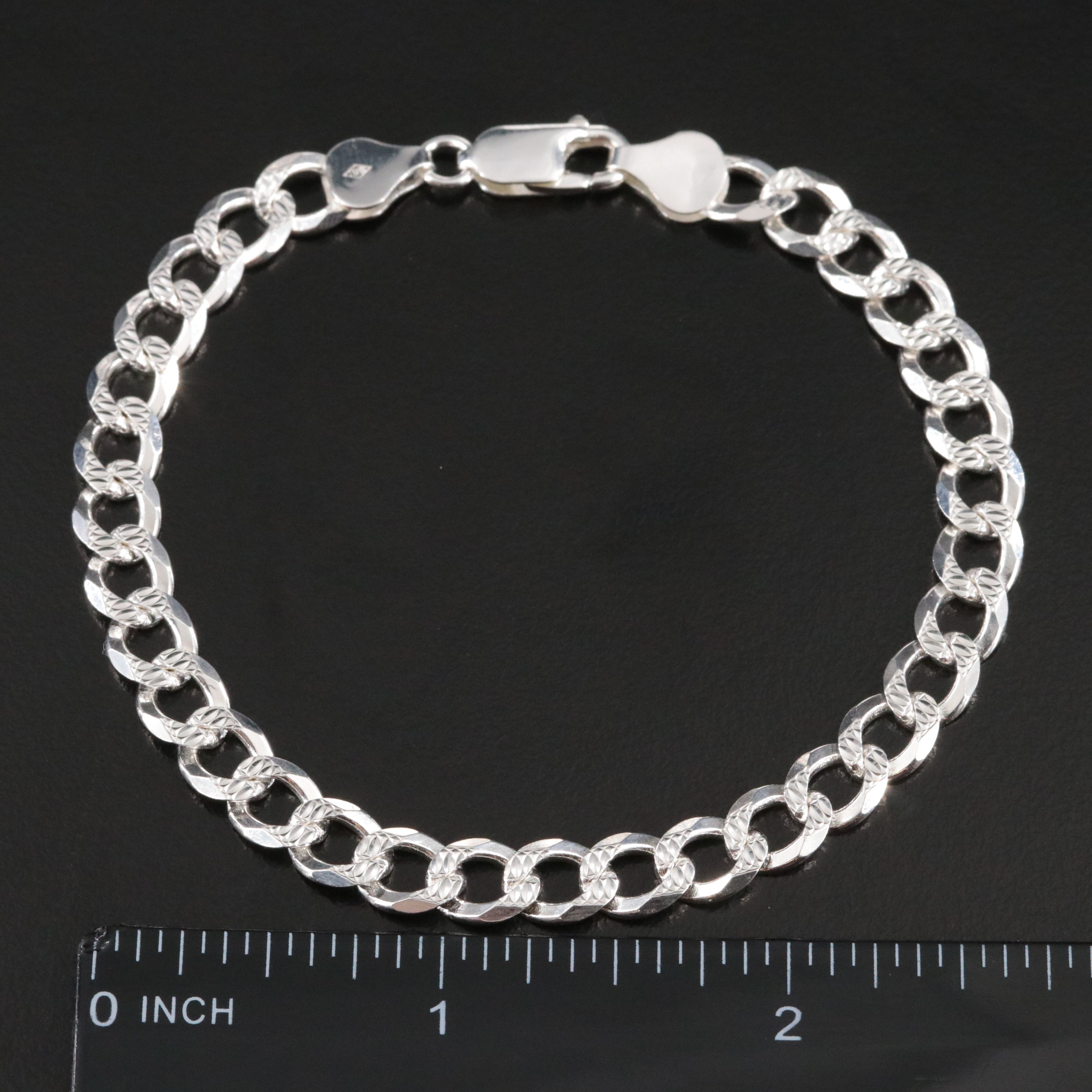 Sterling Curb Chain Bracelet