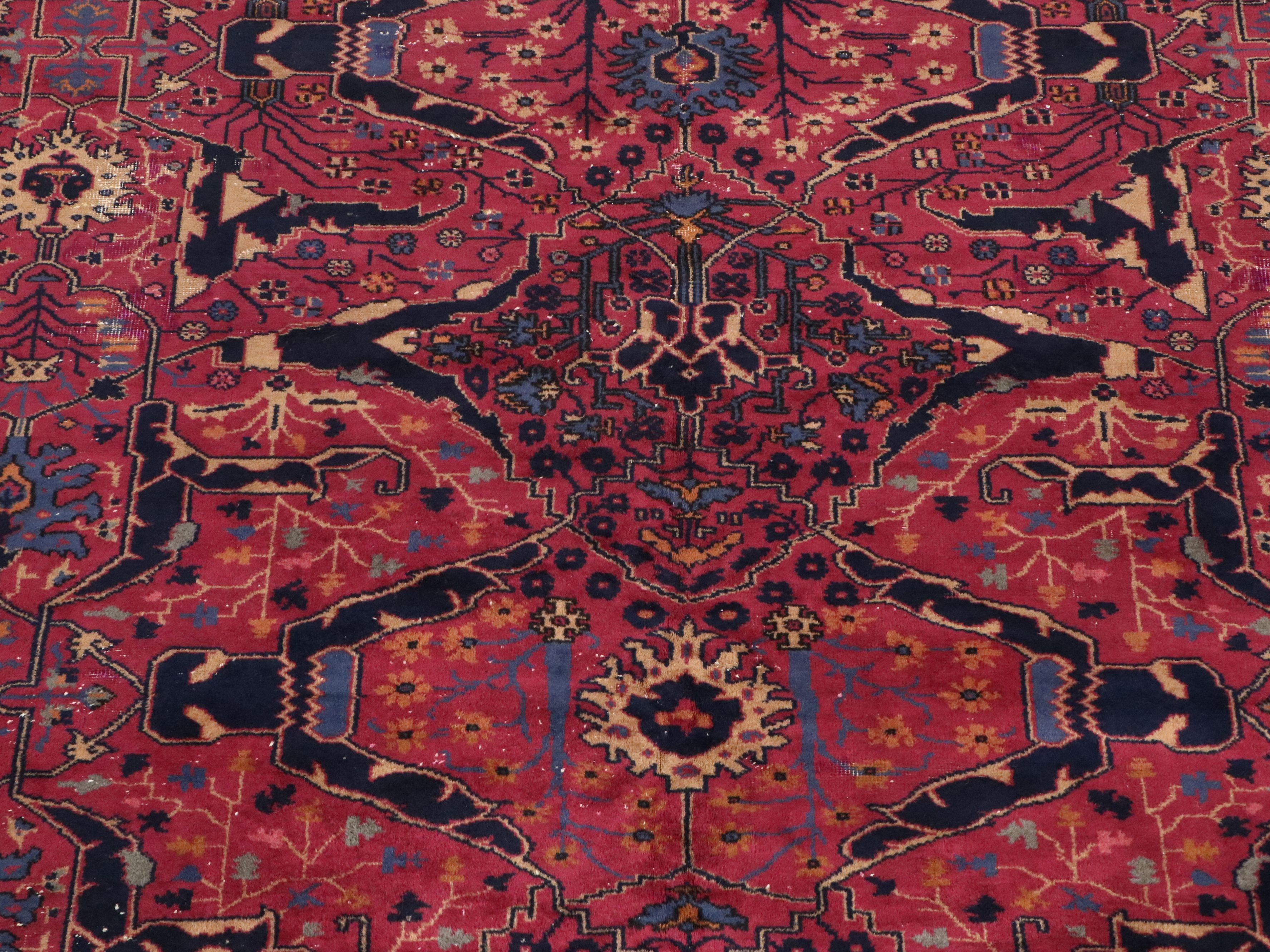 10'1 x 11'6 Hand-Knotted Persian Malayer Room-Sized Rug