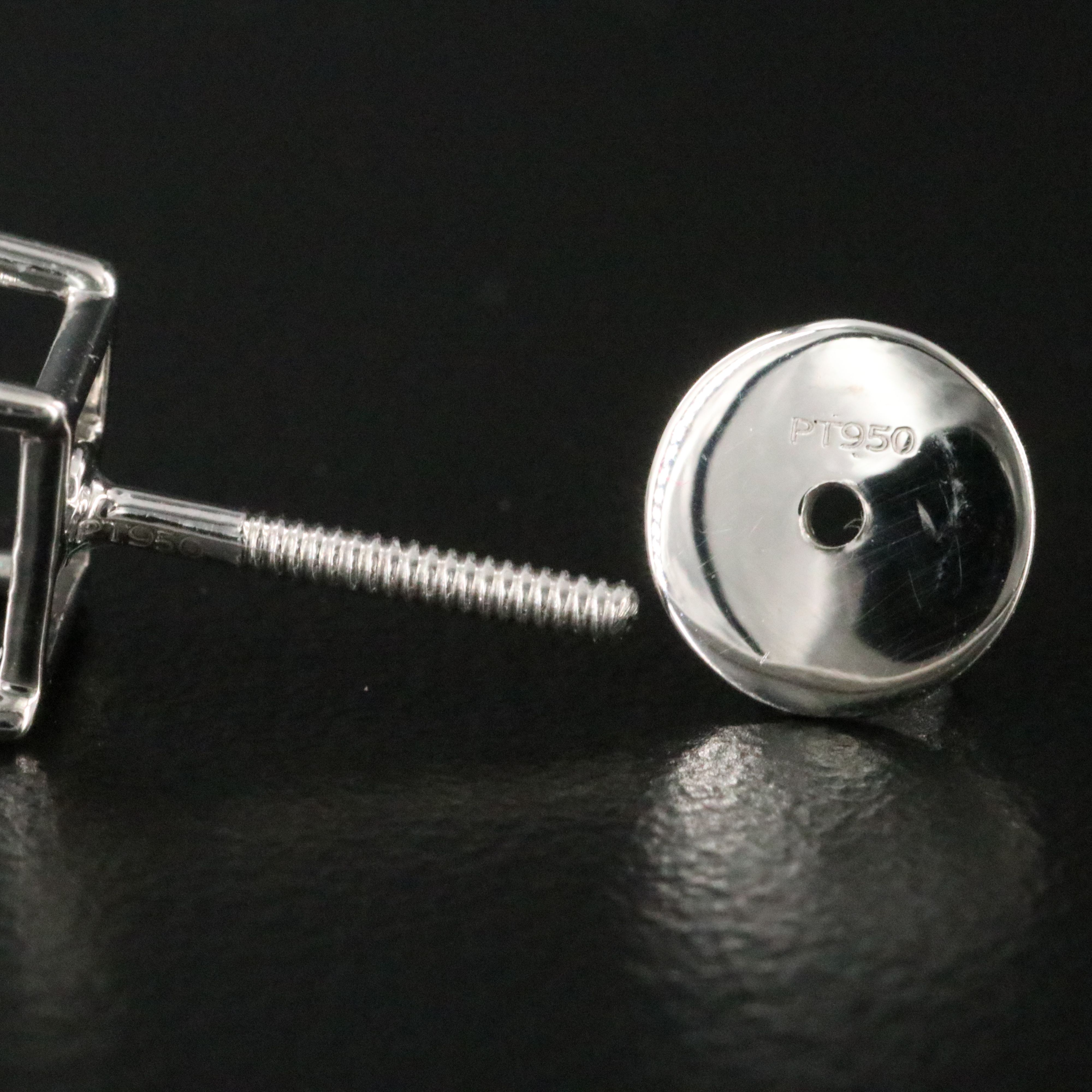 Platinum 3.14 CTW Lab Grown Diamond Stud Earrings with IGI Report