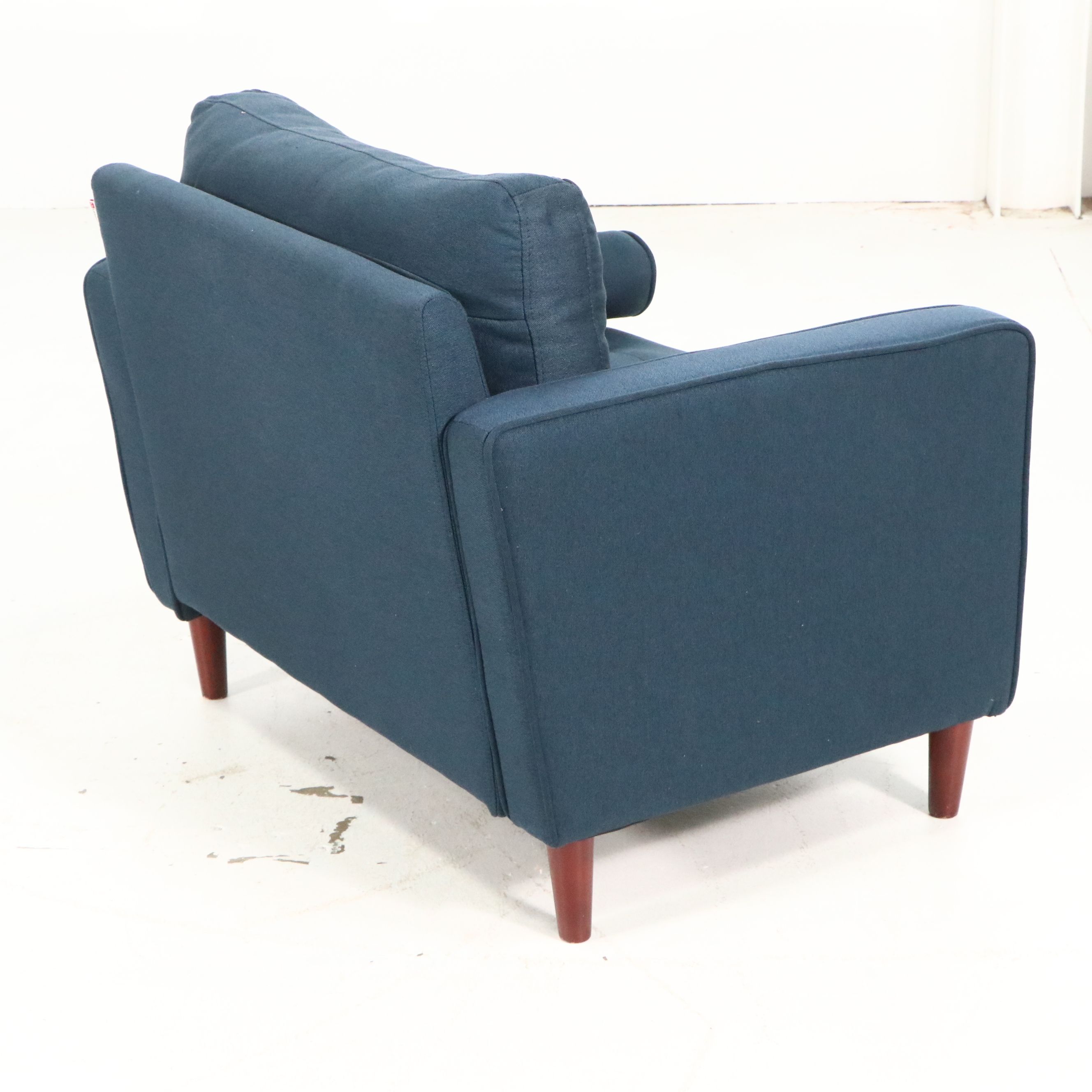 Lifestyle Solutions Contemporary Modern Armchair with Storage Ottoman