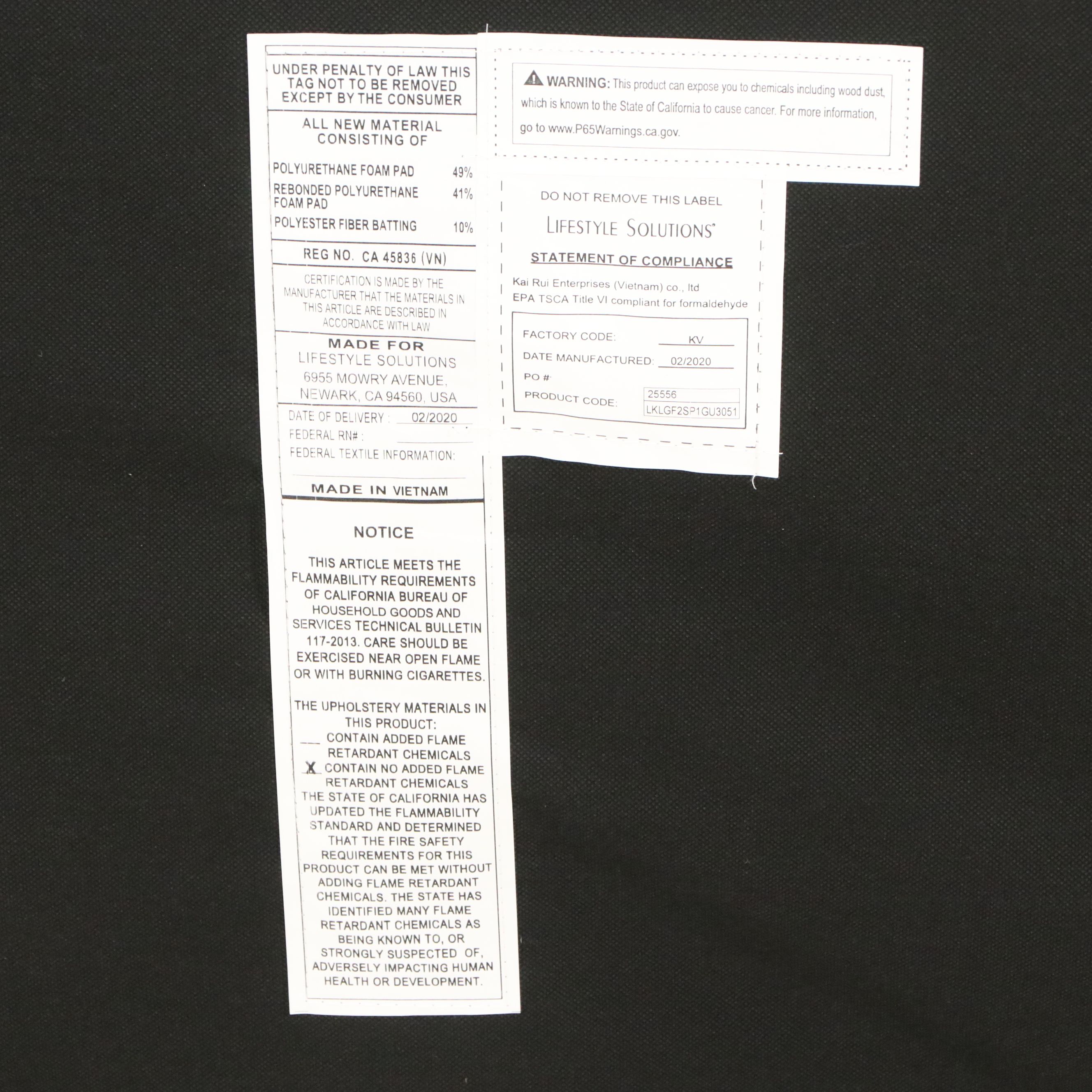 Lifestyle Solutions Contemporary Modern Armchair with Storage Ottoman