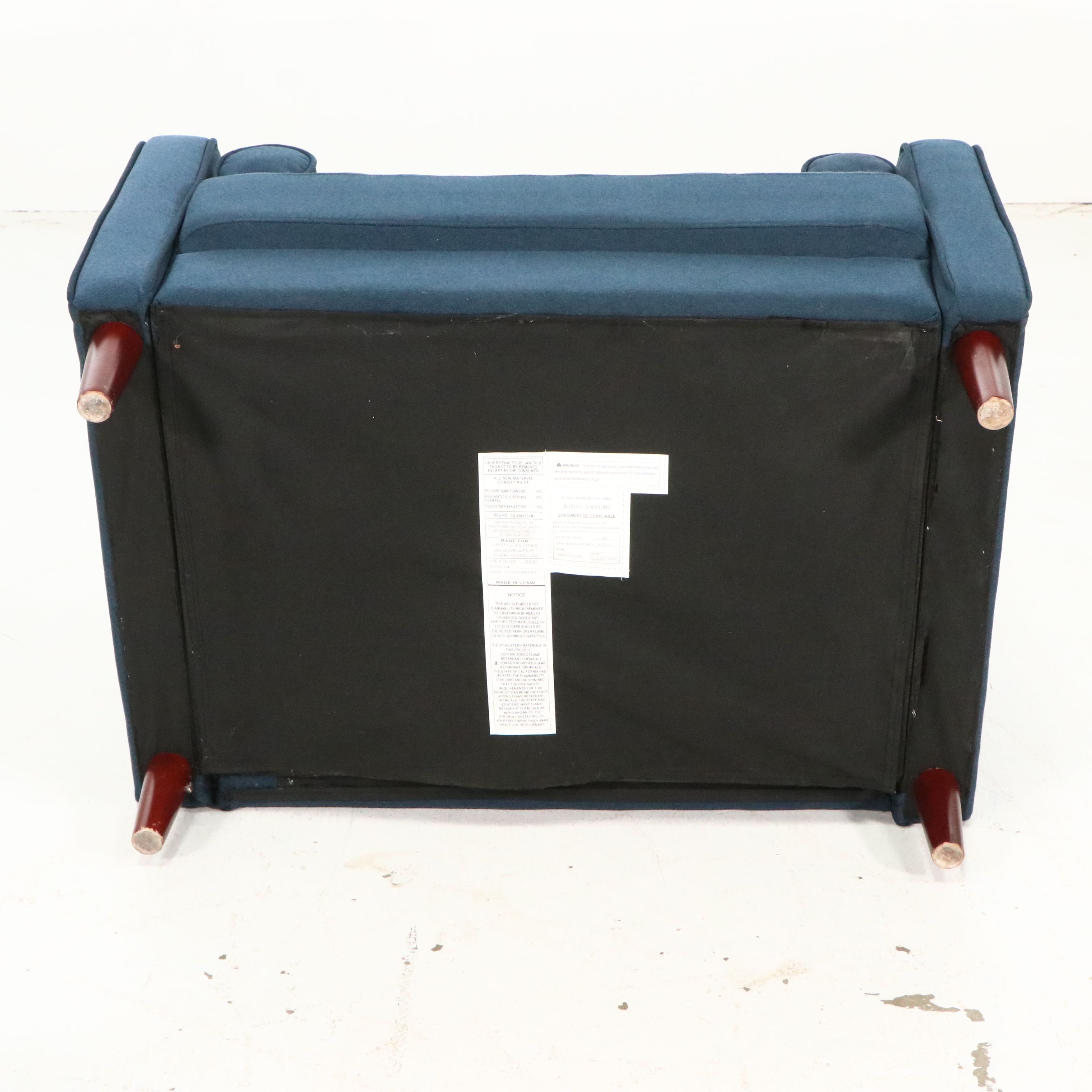 Lifestyle Solutions Contemporary Modern Armchair with Storage Ottoman