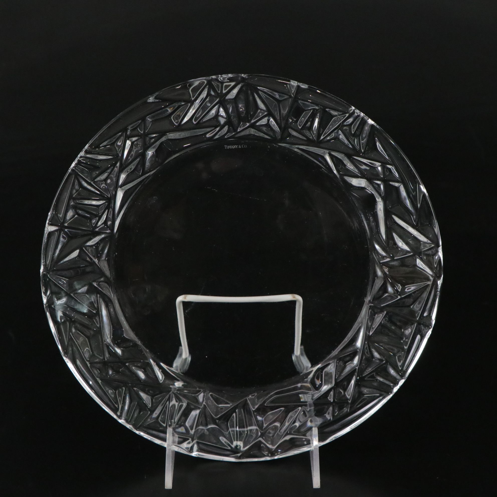 Tiffany & Co. Rock Cut Crystal Plate, Mikasa "Hampshire" Relish Dish & More