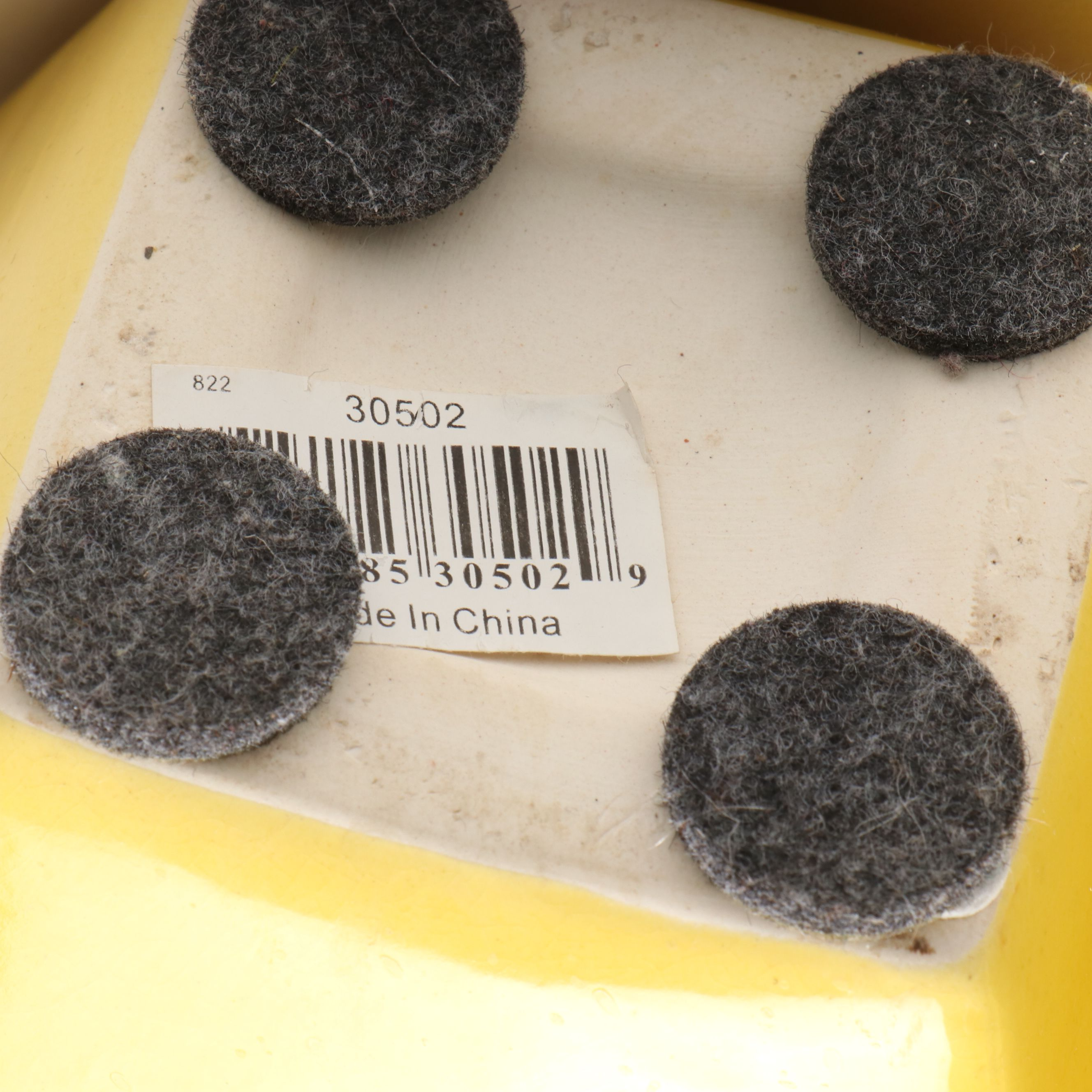 Geometric Yellow Ceramic Vases with Bottles and Tray