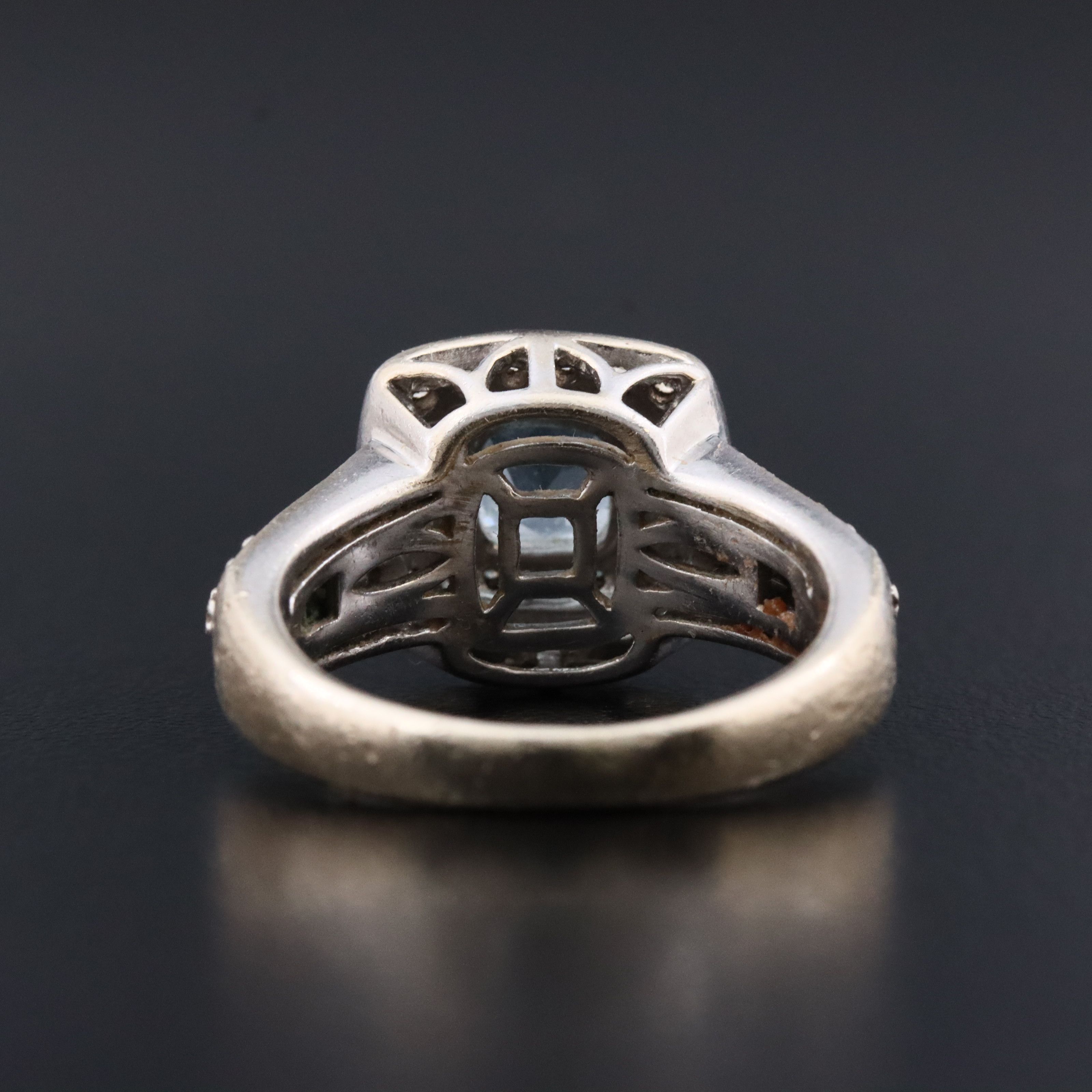 Le Vian 14K Aquamarine and Diamond Ring Featuring Fancy Brown