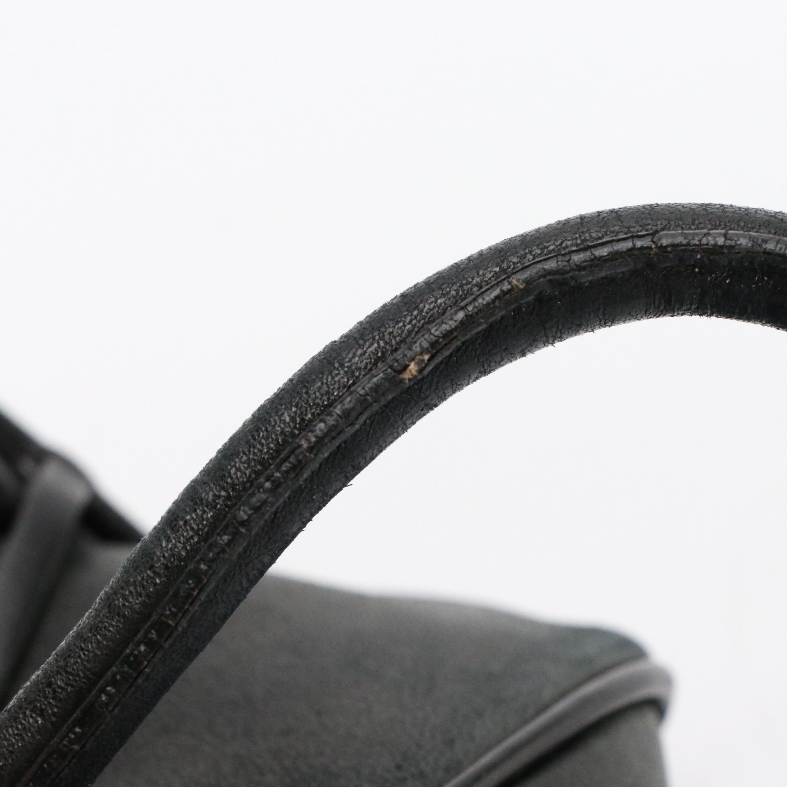 Prada Zippered Shoulder Bag in Black Lambskin Leather