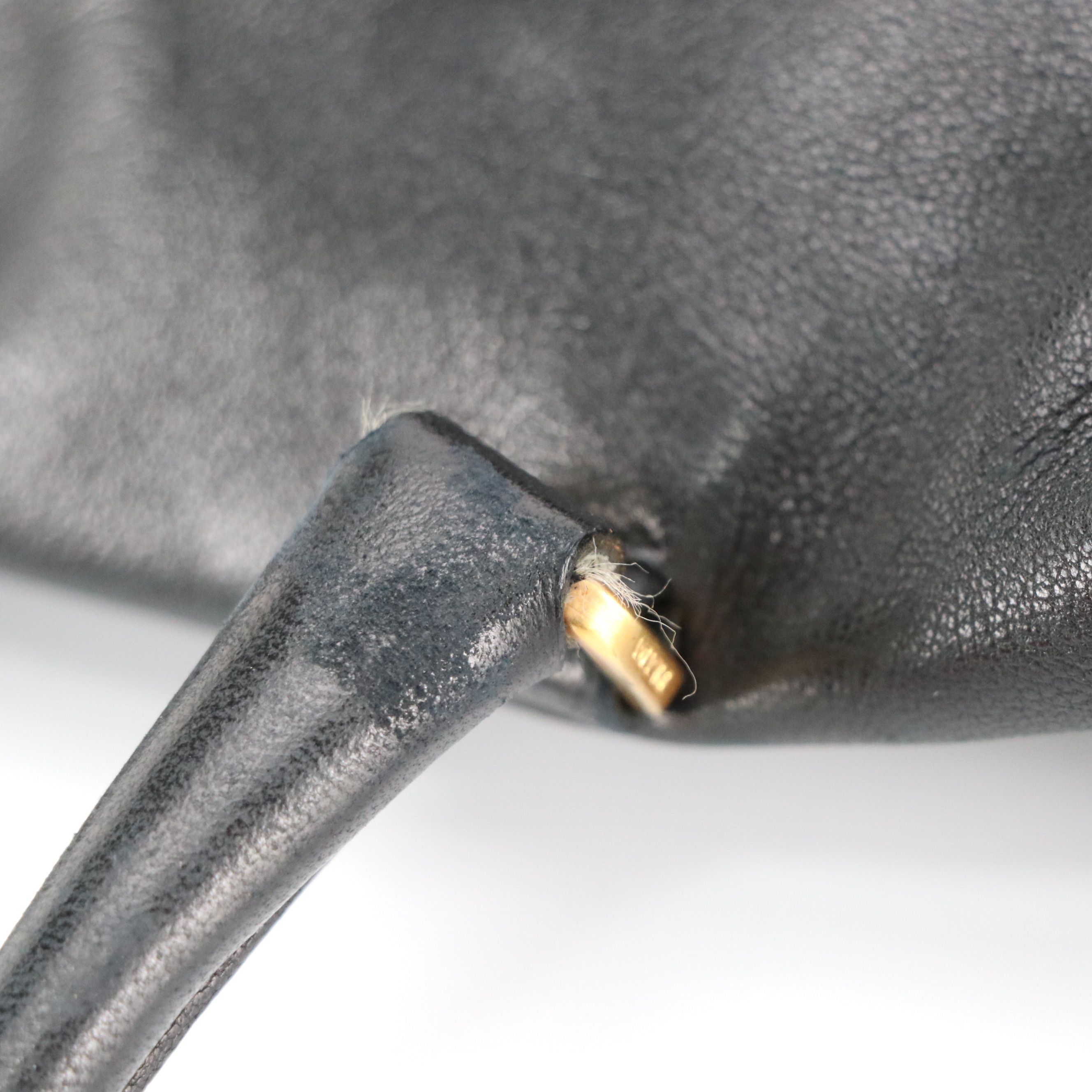 Prada Zippered Shoulder Bag in Black Lambskin Leather