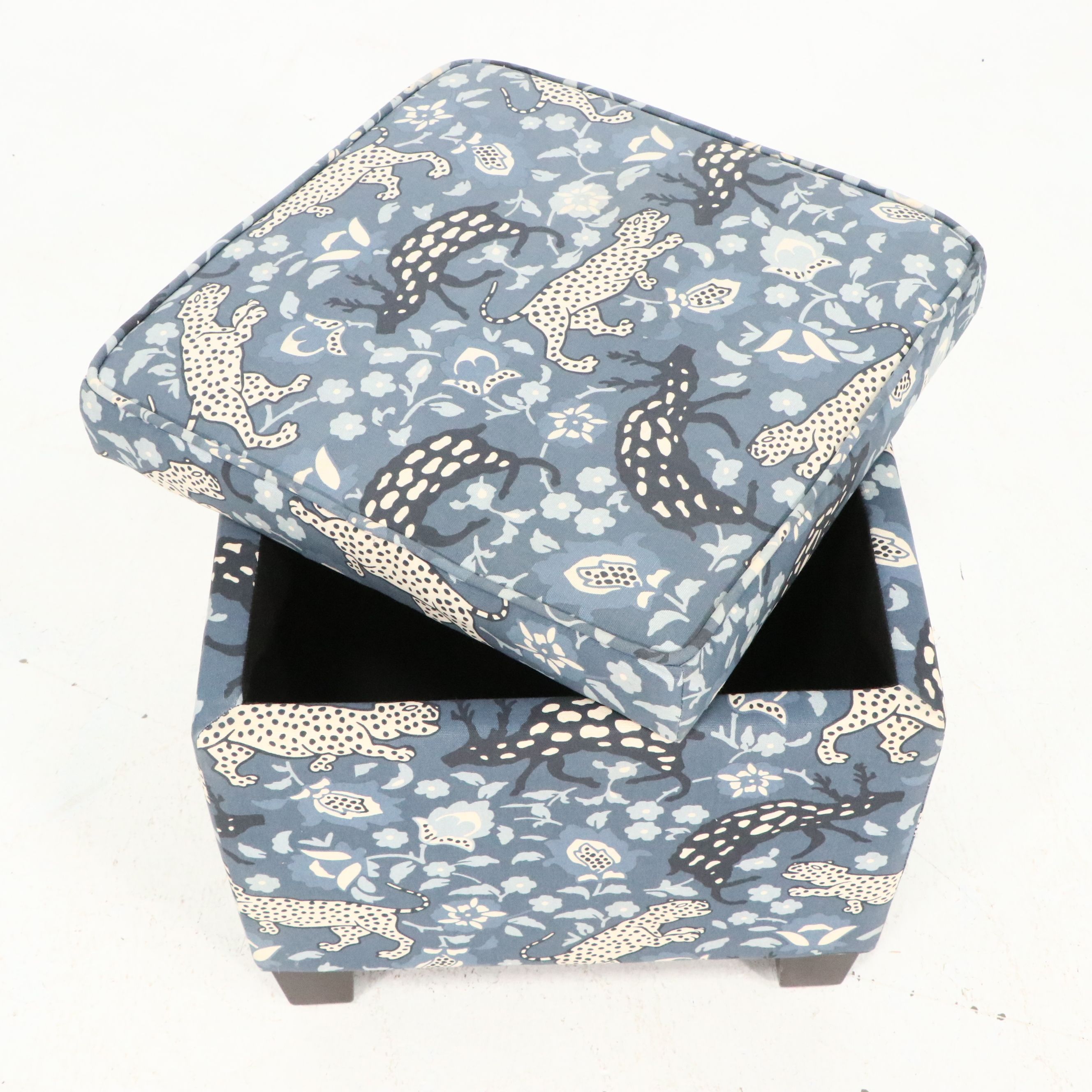 Lifestyle Solutions Contemporary Modern Armchair with Storage Ottoman