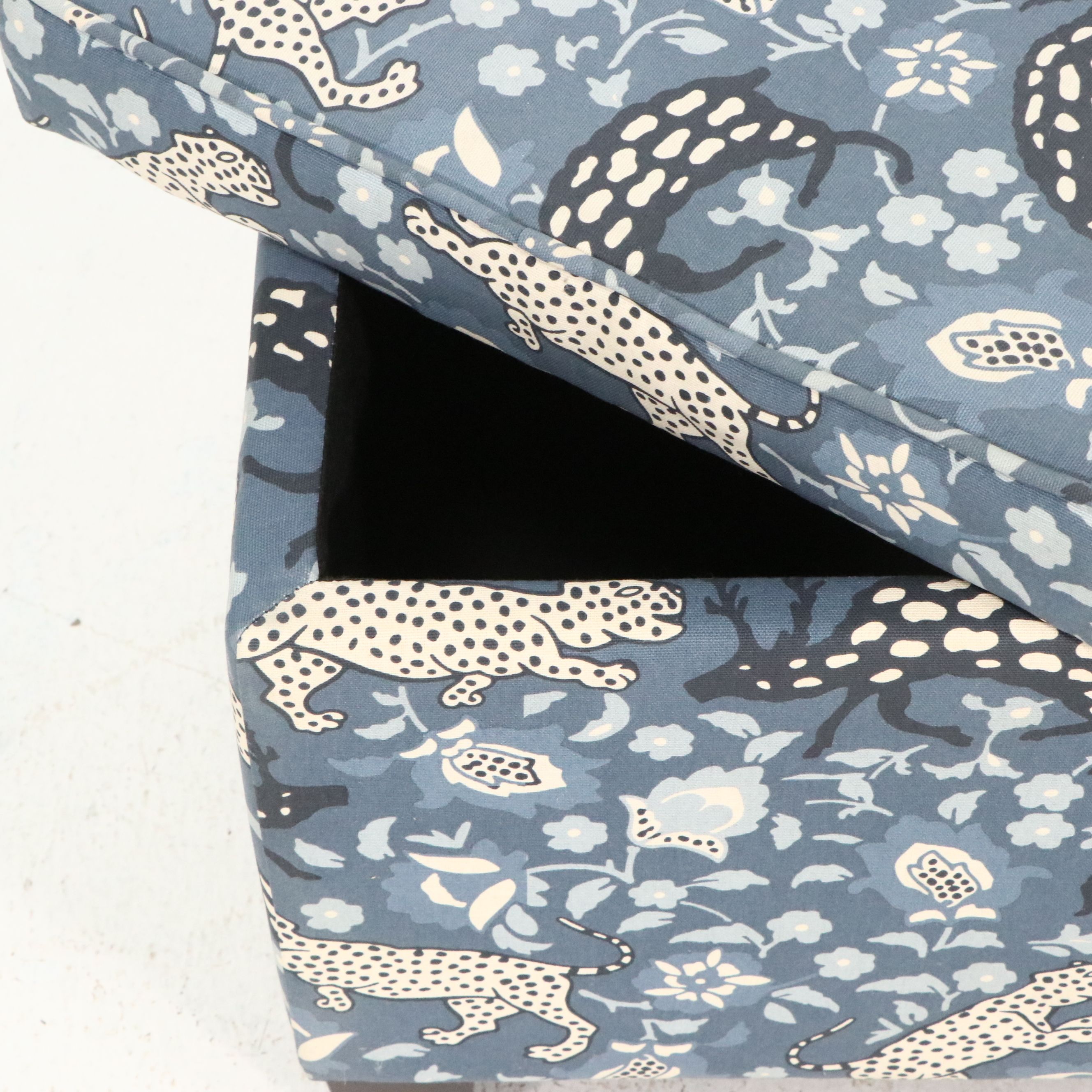 Lifestyle Solutions Contemporary Modern Armchair with Storage Ottoman