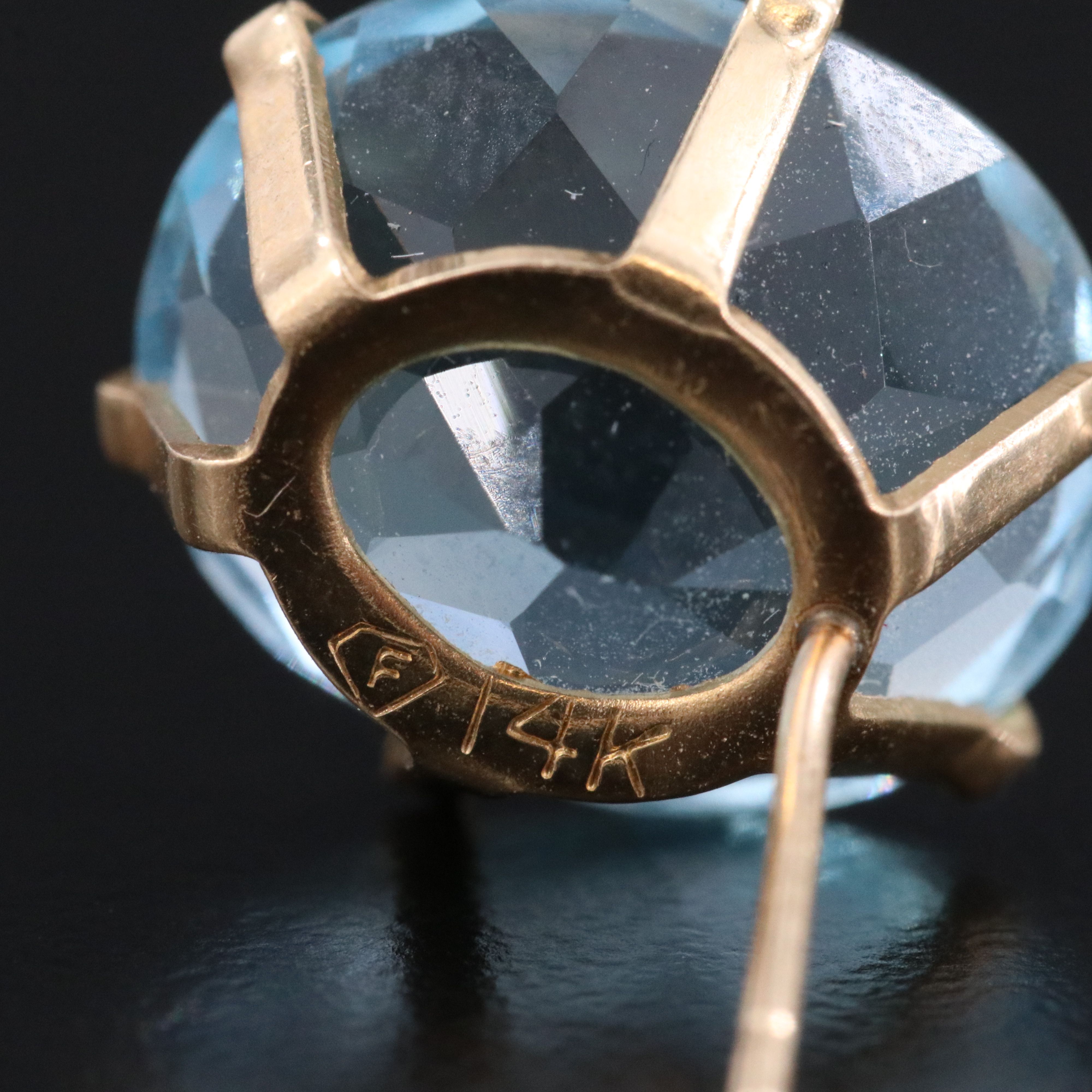 14K 20.10 CTW Blue Topaz Stud Earrings