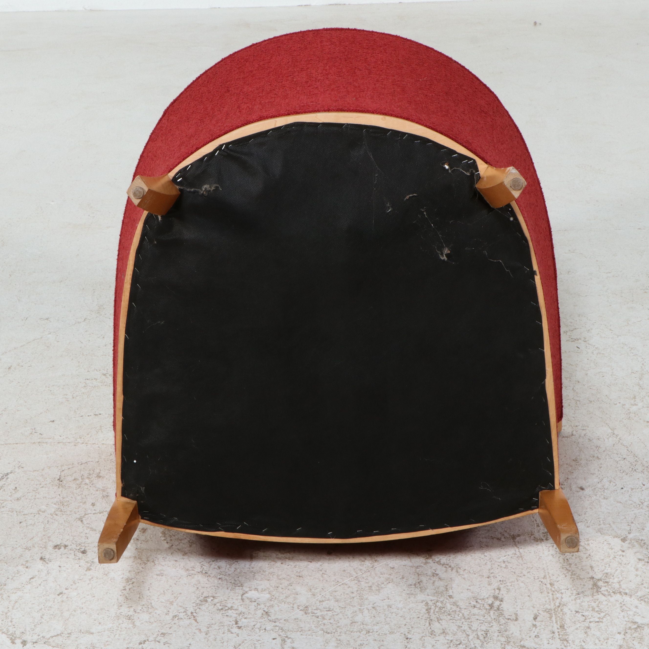 Contemporary Upholstered Barrel-Back Armchair