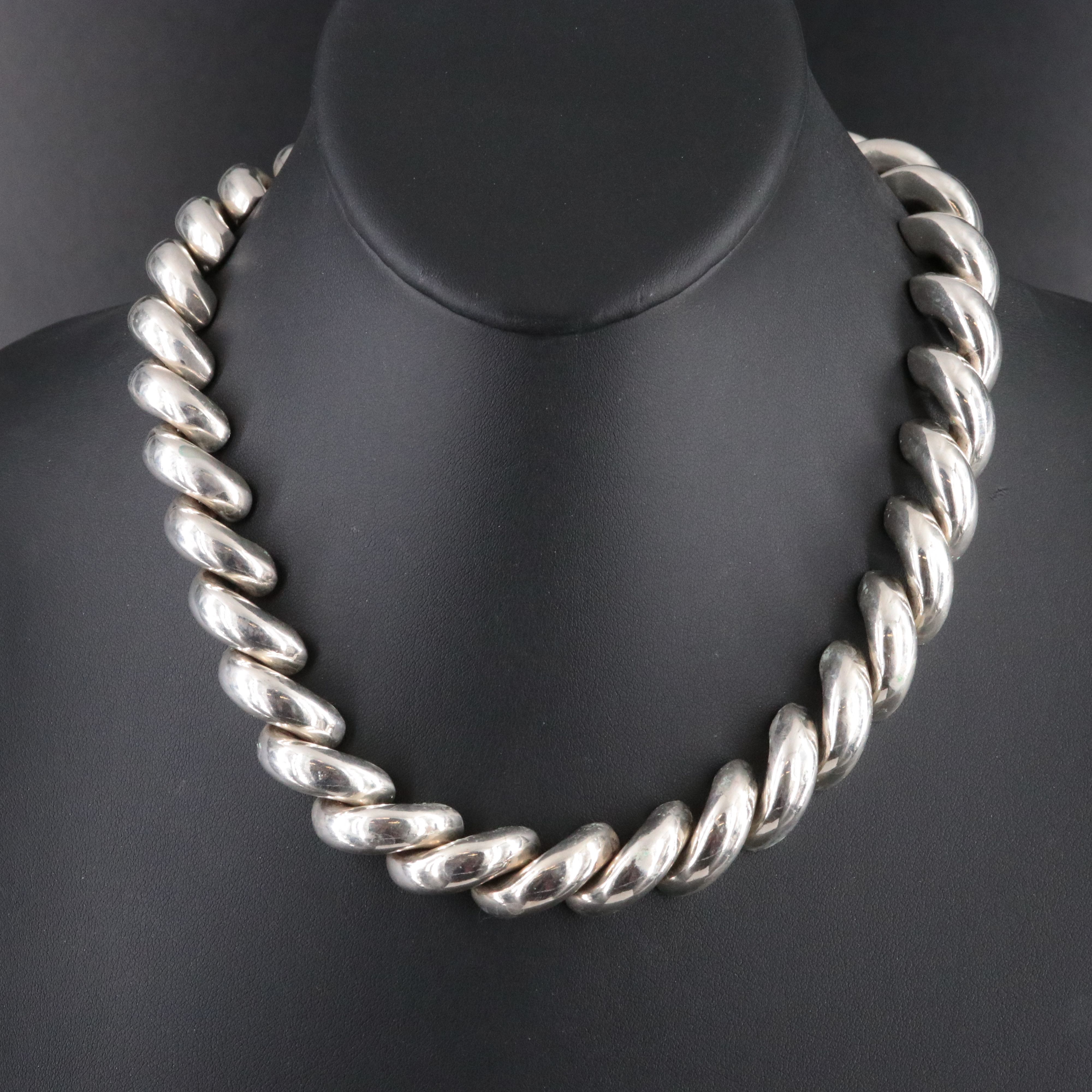 Italian Sterling San Marco Link Necklace