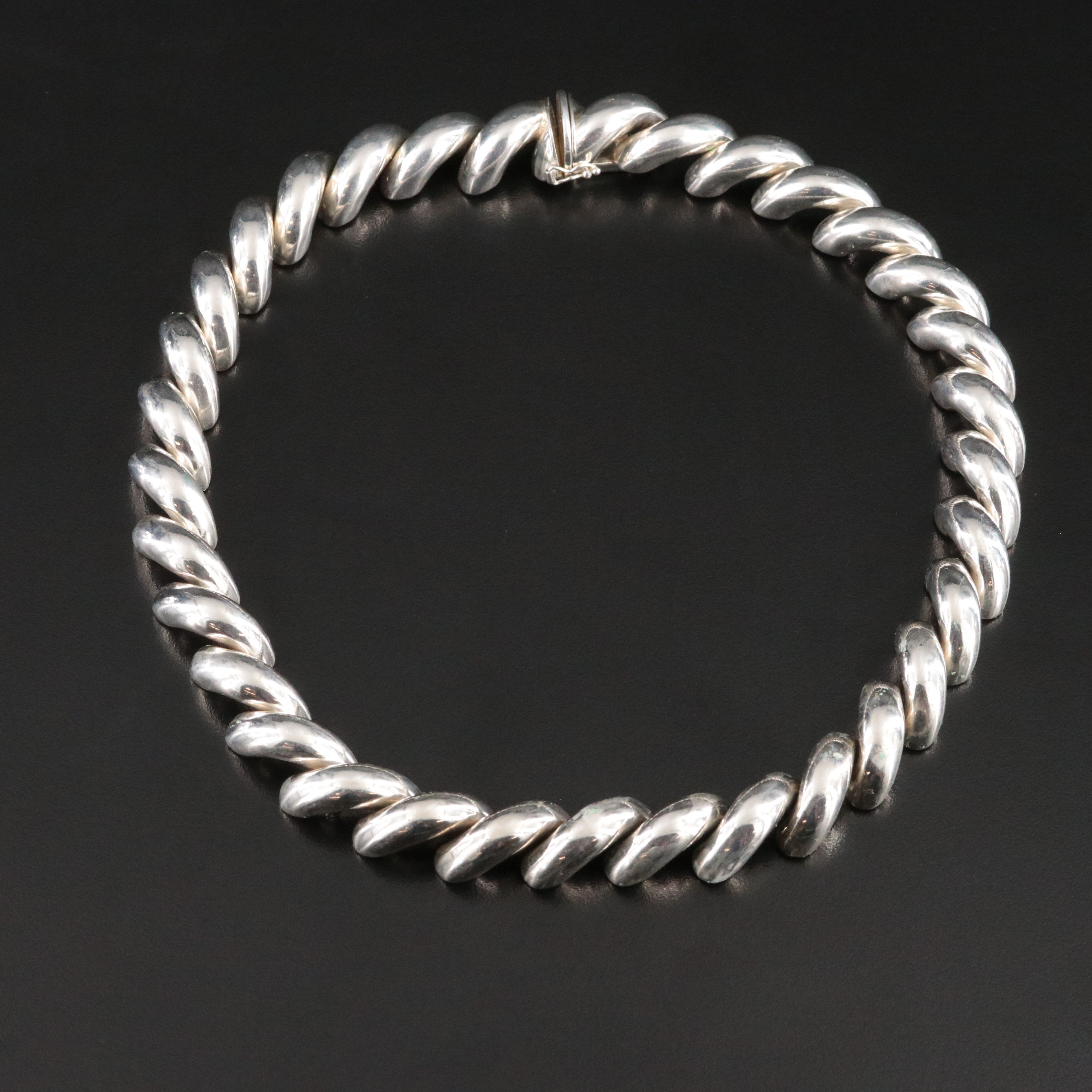 Italian Sterling San Marco Link Necklace