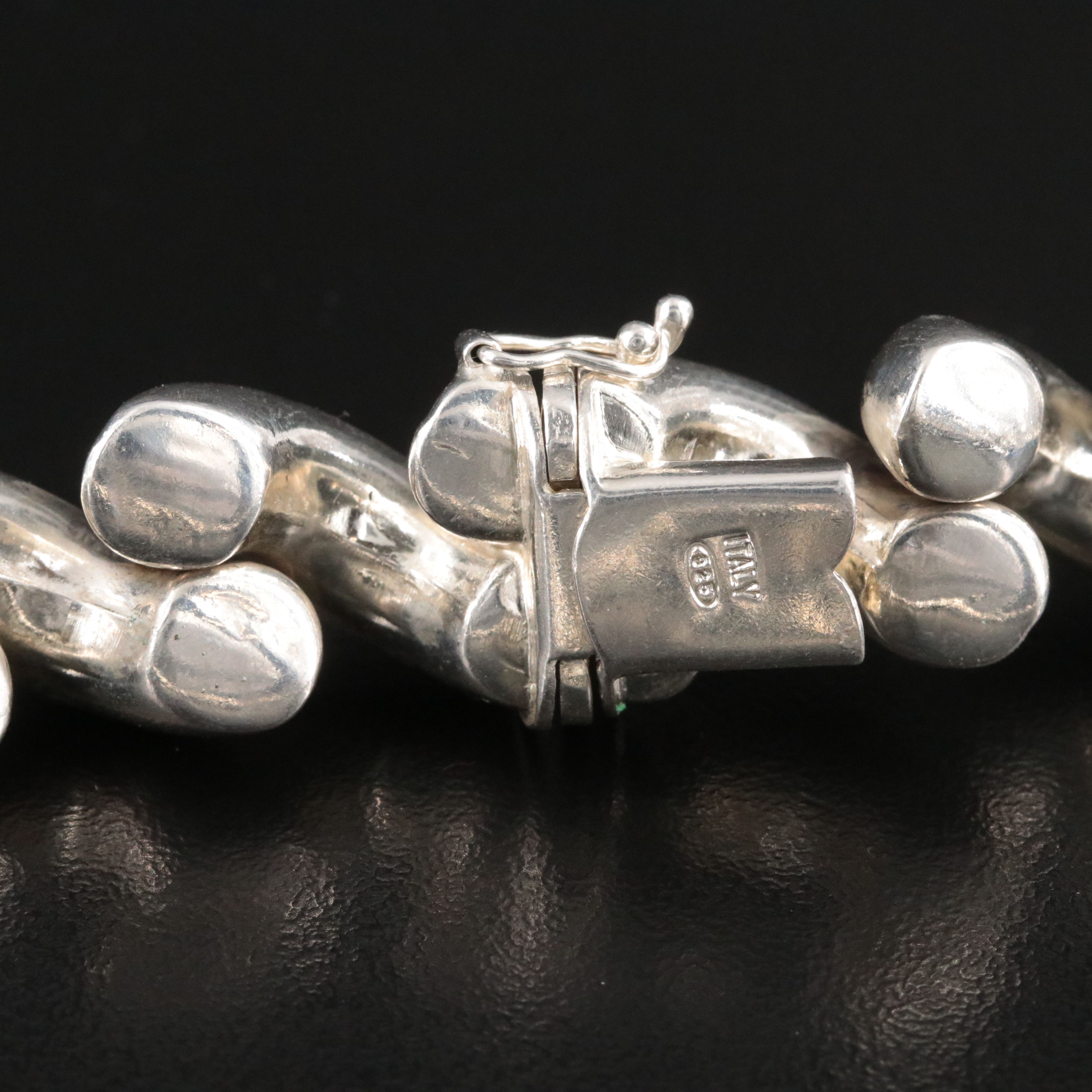 Italian Sterling San Marco Link Necklace