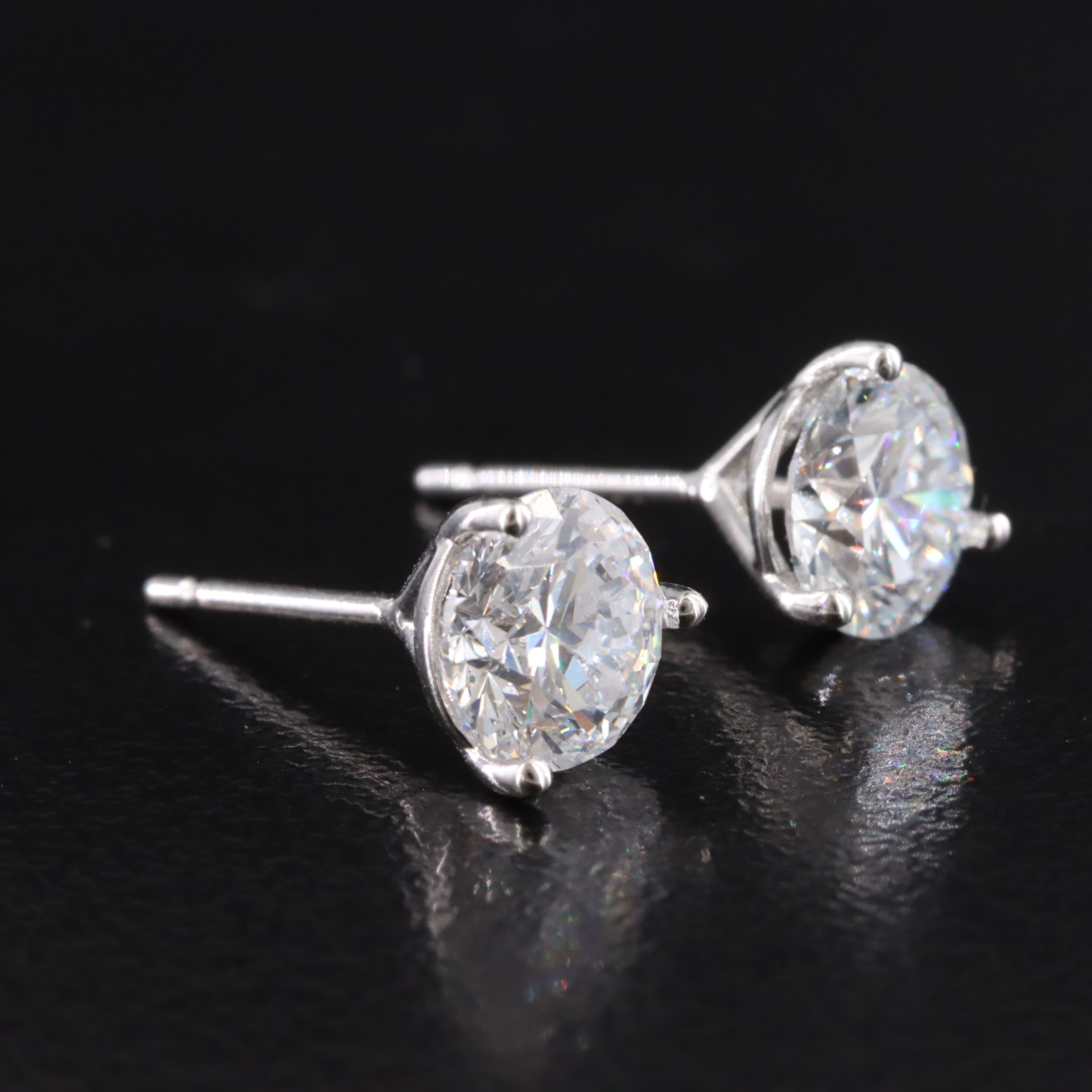 14K 2.00 CTW Lab Grown Diamond Stud Earrings
